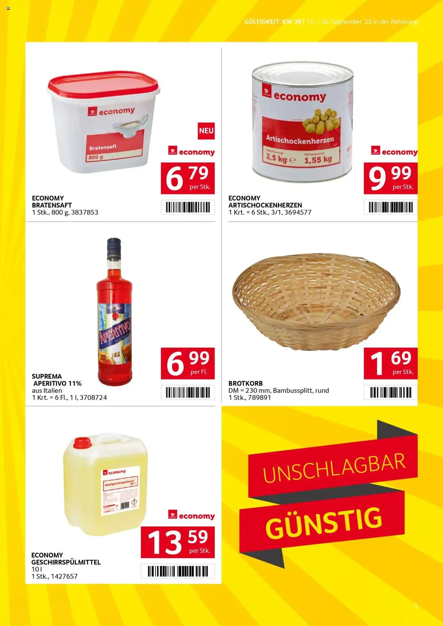 Transgourmet Flugblatt - Gültiger Prospekt ab 14.09.2025, Seite 5 von insgesamt 36 Transgourmet Flugblatt - Gültiger Prospekt ab 14.09.2025, Seite 5 von insgesamt 36