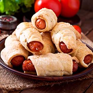 Recipe preview Easy Homemade Pork Sausage Puff Pastry Rolls