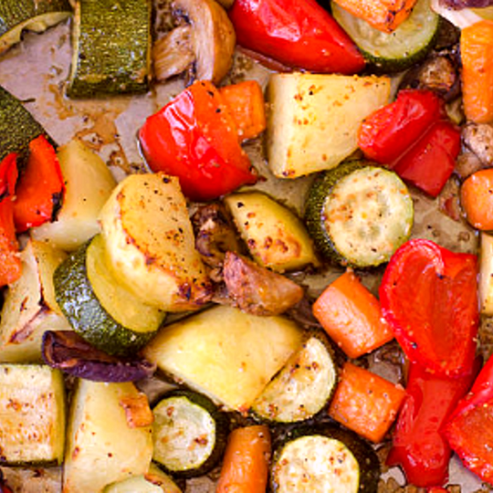Anteprima ricetta Verdure al forno con patate facili e veloci vegetariane