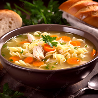 Recipe preview Chicken soup with noodles