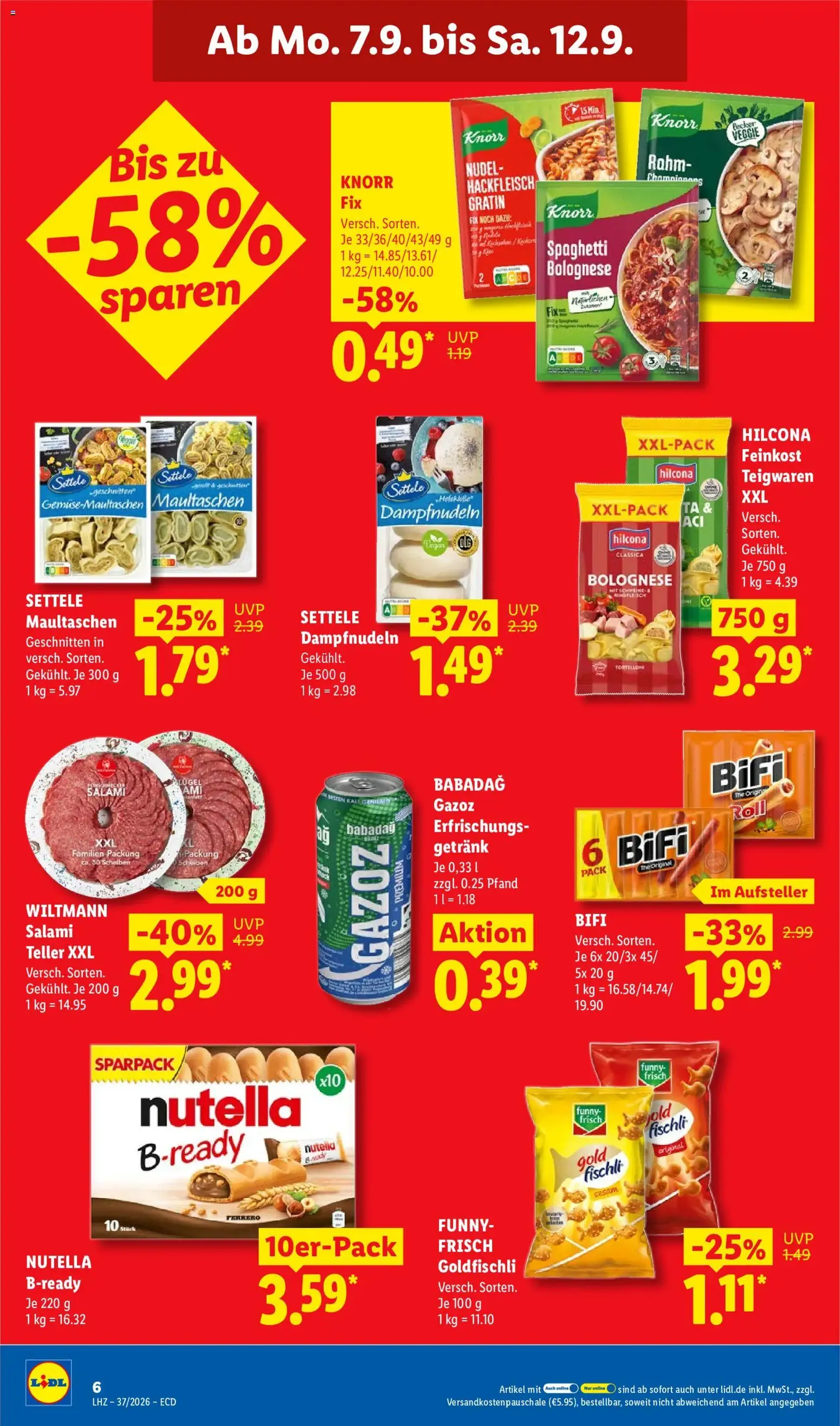 Lidl Prospekt - Gültiger Prospekt ab 07.09.2026, Seite 16 von insgesamt 73