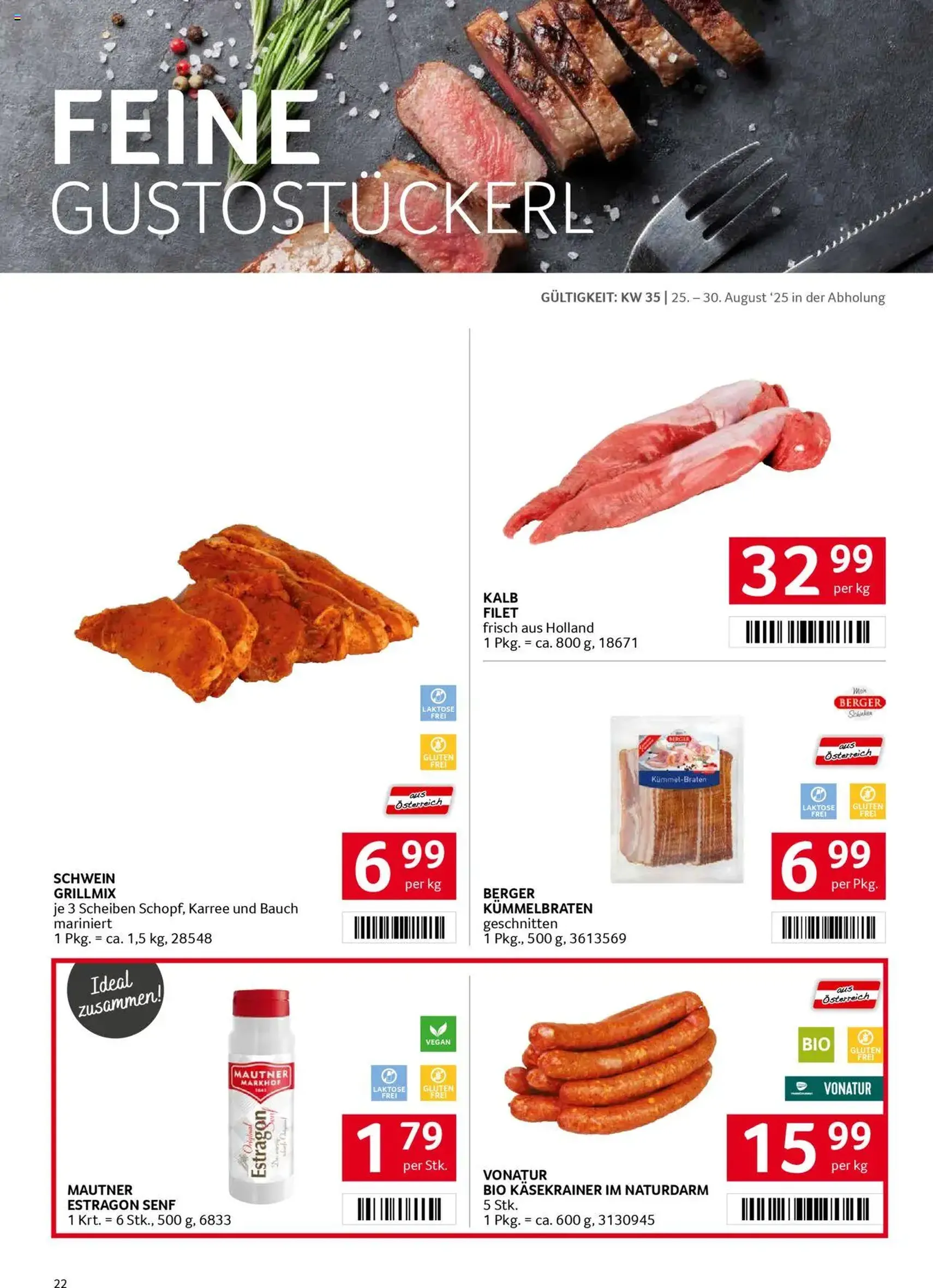 Transgourmet Flugblatt - Gültiger Prospekt ab 24.08.2025, Seite 22 von insgesamt 28 Transgourmet Flugblatt - Gültiger Prospekt ab 24.08.2025, Seite 22 von insgesamt 28