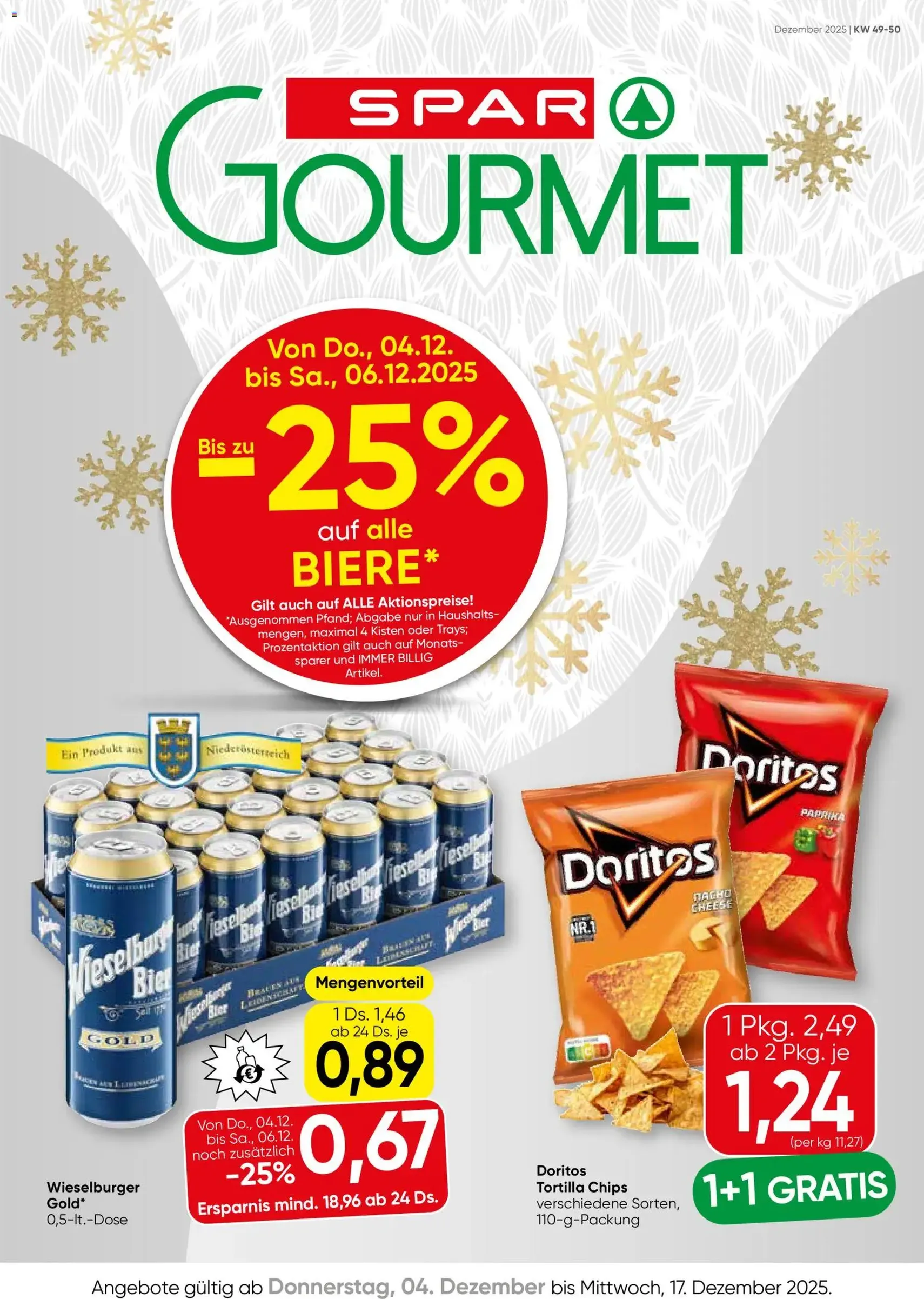 SPAR Gourmet Flugblatt - Gültiger Prospekt ab 04.12.2025, Seite 1 von insgesamt 12