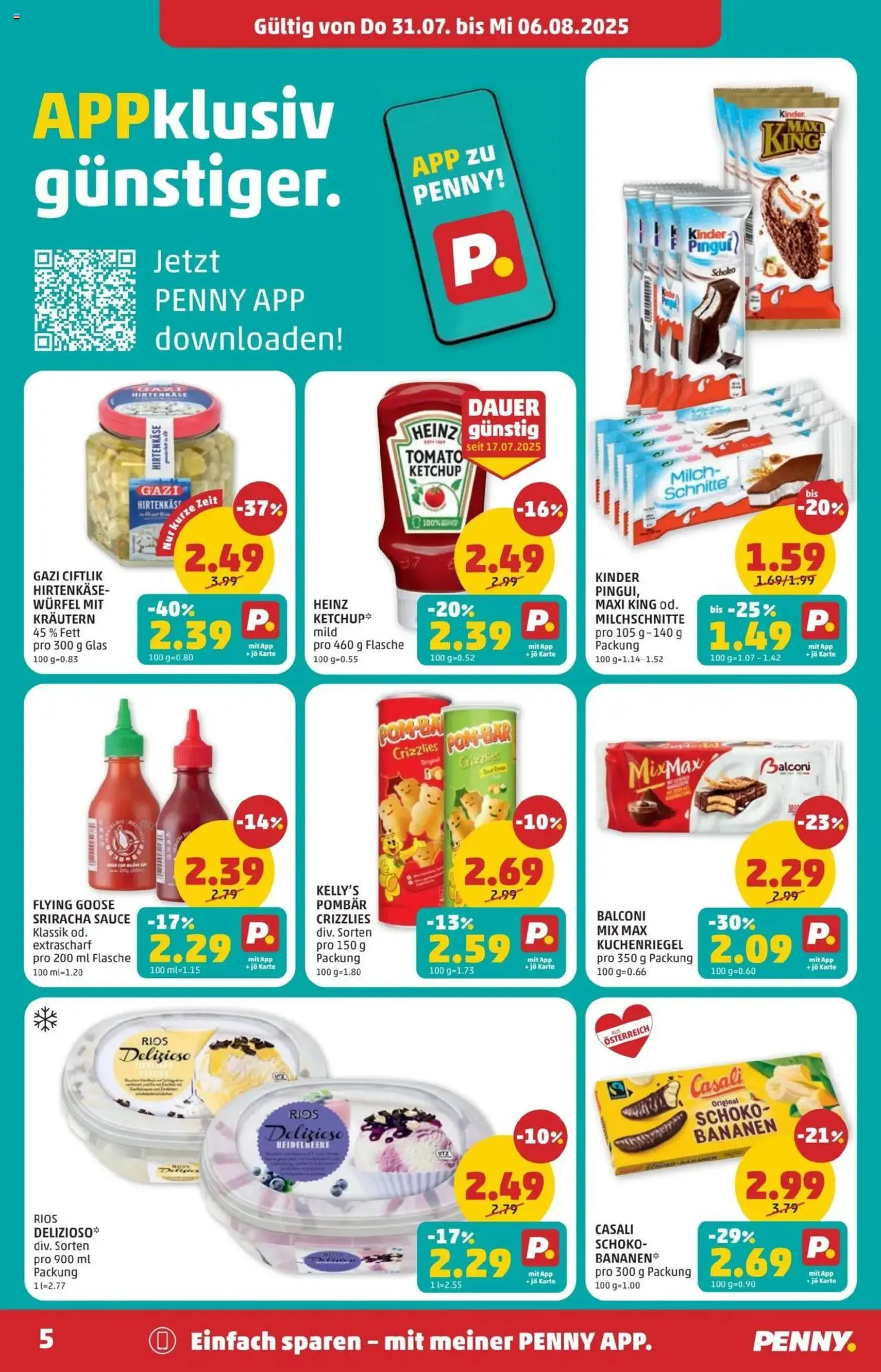 Penny Markt Flugblatt - Gültiger Prospekt ab 31.07.2025, Seite 5 von insgesamt 24
