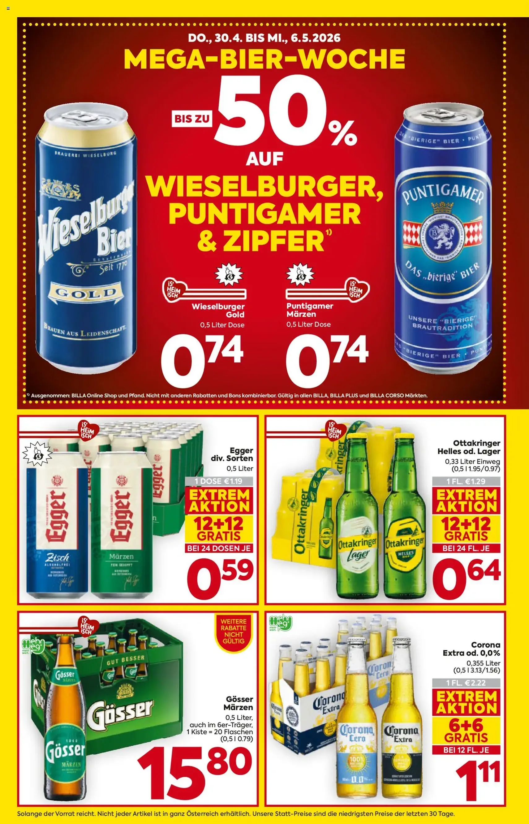 Billa - Flugblatt - Gültiger Prospekt ab 30.04.2026, Seite 2 von insgesamt 16