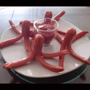 Recipe preview How to make funny sausages in air fryer?
