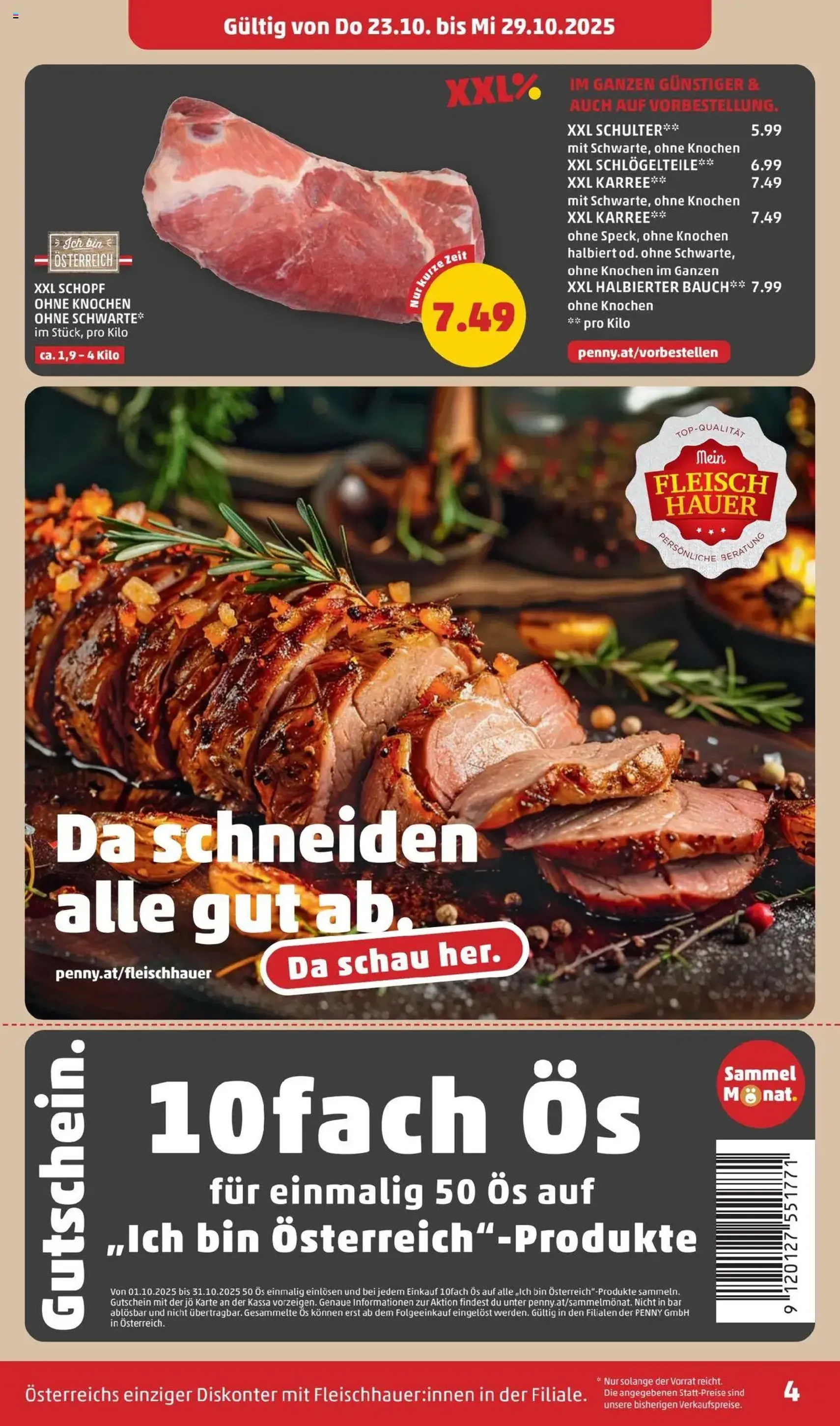 Penny Markt Flugblatt - Gültiger Prospekt ab 23.10.2025, Seite 4 von insgesamt 32 Penny Markt Flugblatt - Gültiger Prospekt ab 23.10.2025, Seite 4 von insgesamt 32