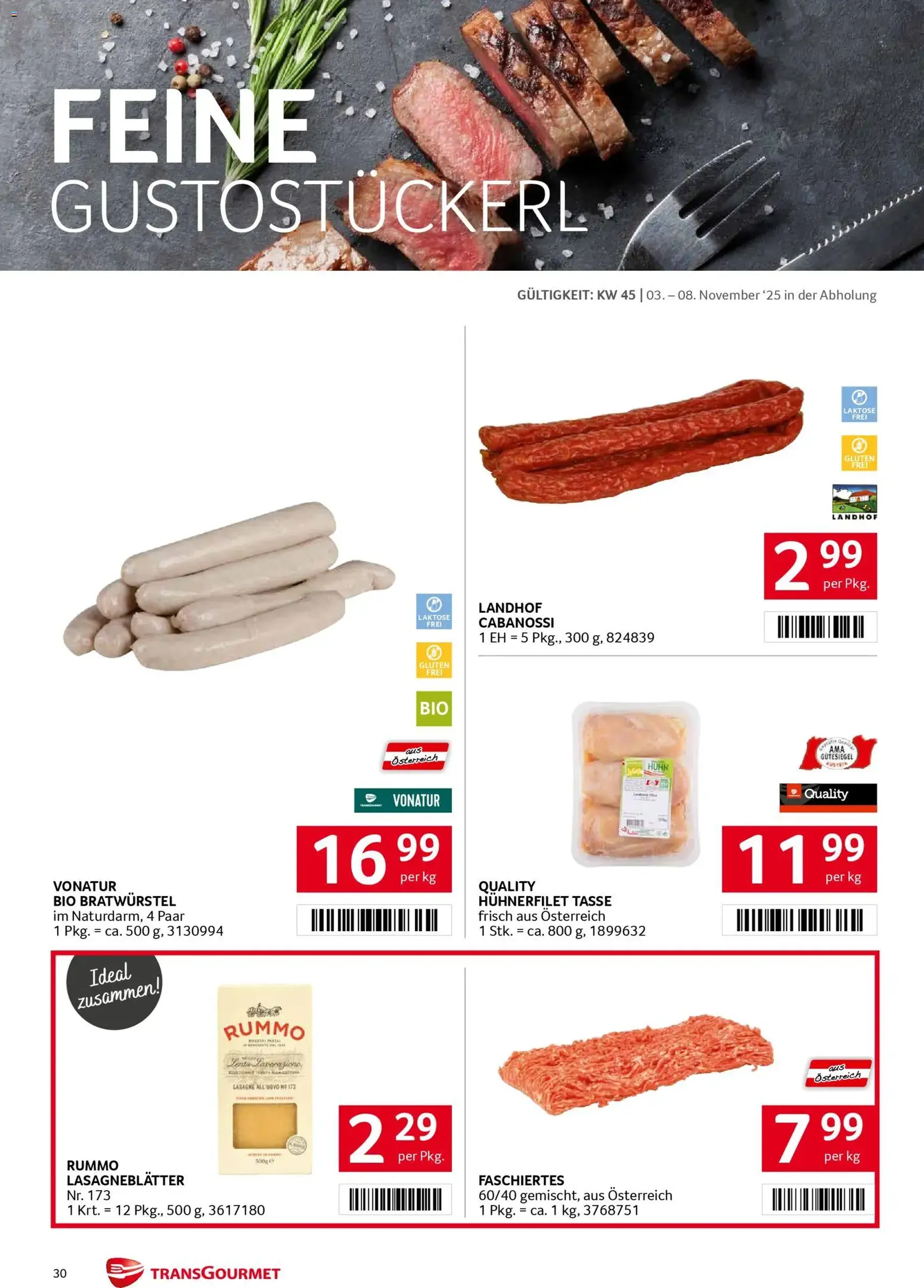 Transgourmet Flugblatt - Gültiger Prospekt ab 03.11.2025, Seite 30 von insgesamt 36