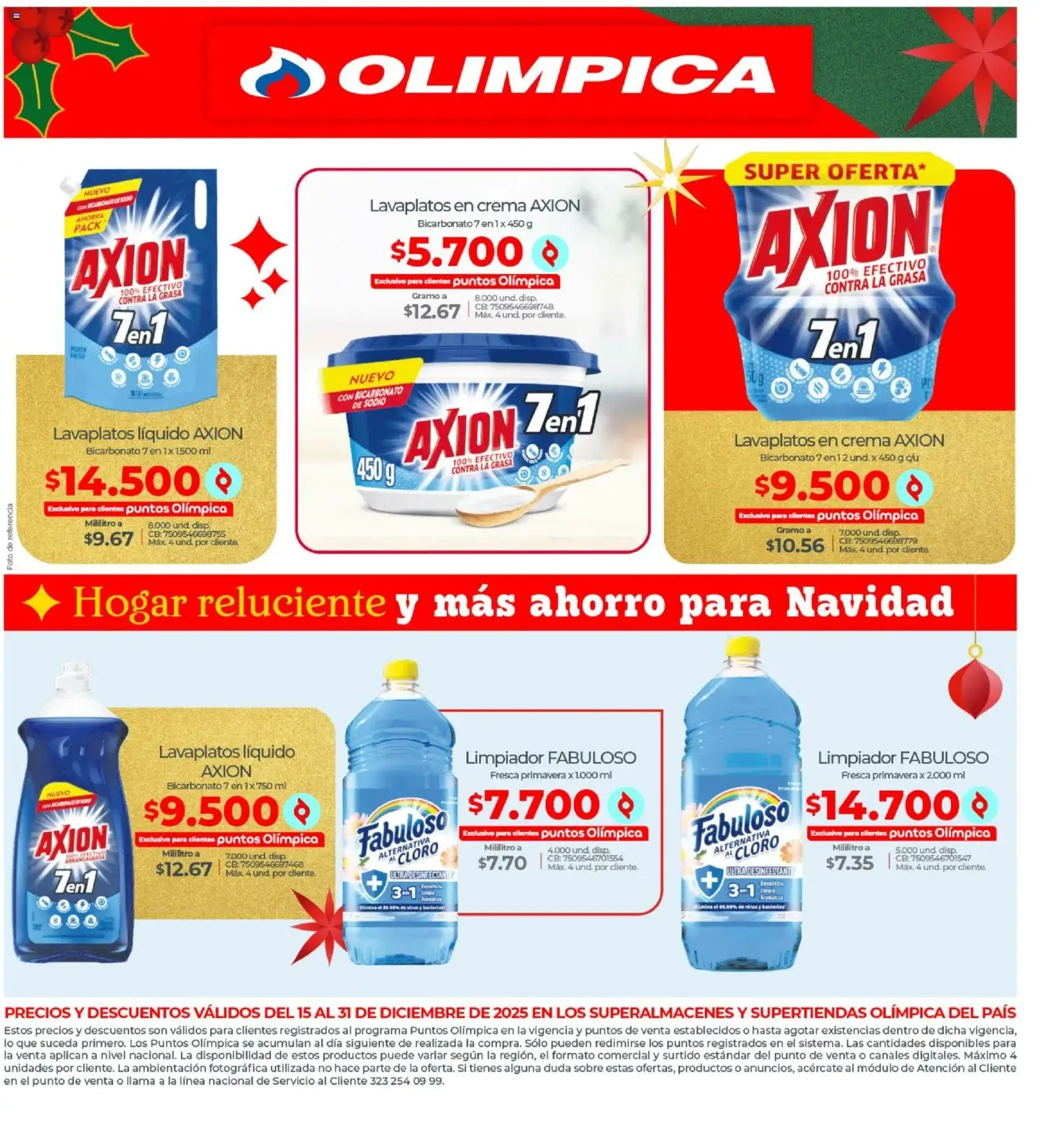 Olímpica - Ofertas Especiales de Aseo - folleto válido desde 15/12/2025 página 2 de 2