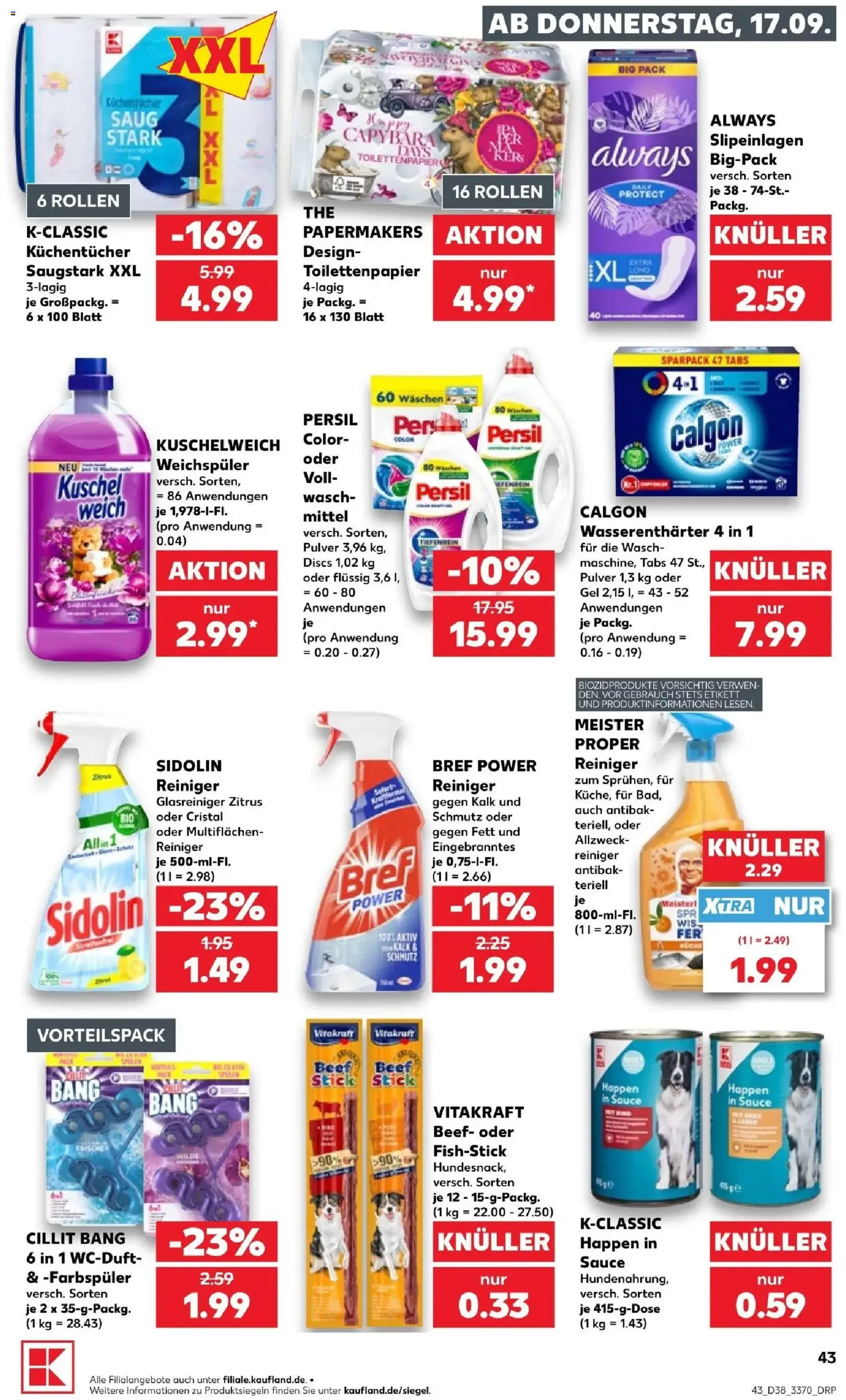 Kaufland Prospekt - Gültiger Prospekt ab 17.09.2026, Seite 43 von insgesamt 66