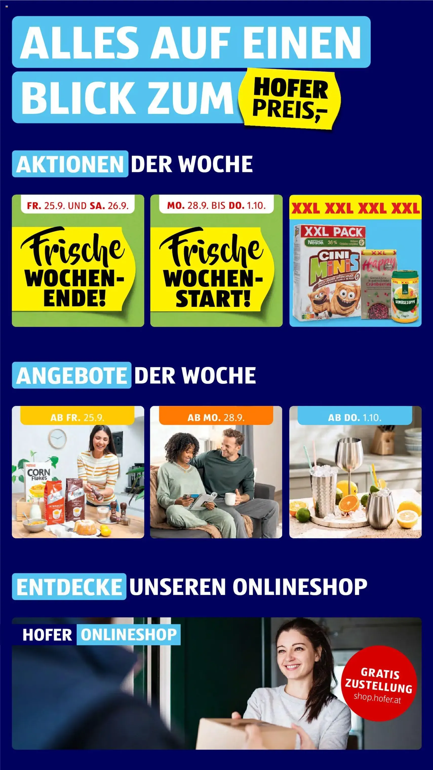 Hofer Flugblatt - Gültiger Prospekt ab 25.09.2026, Seite 2 von insgesamt 49
