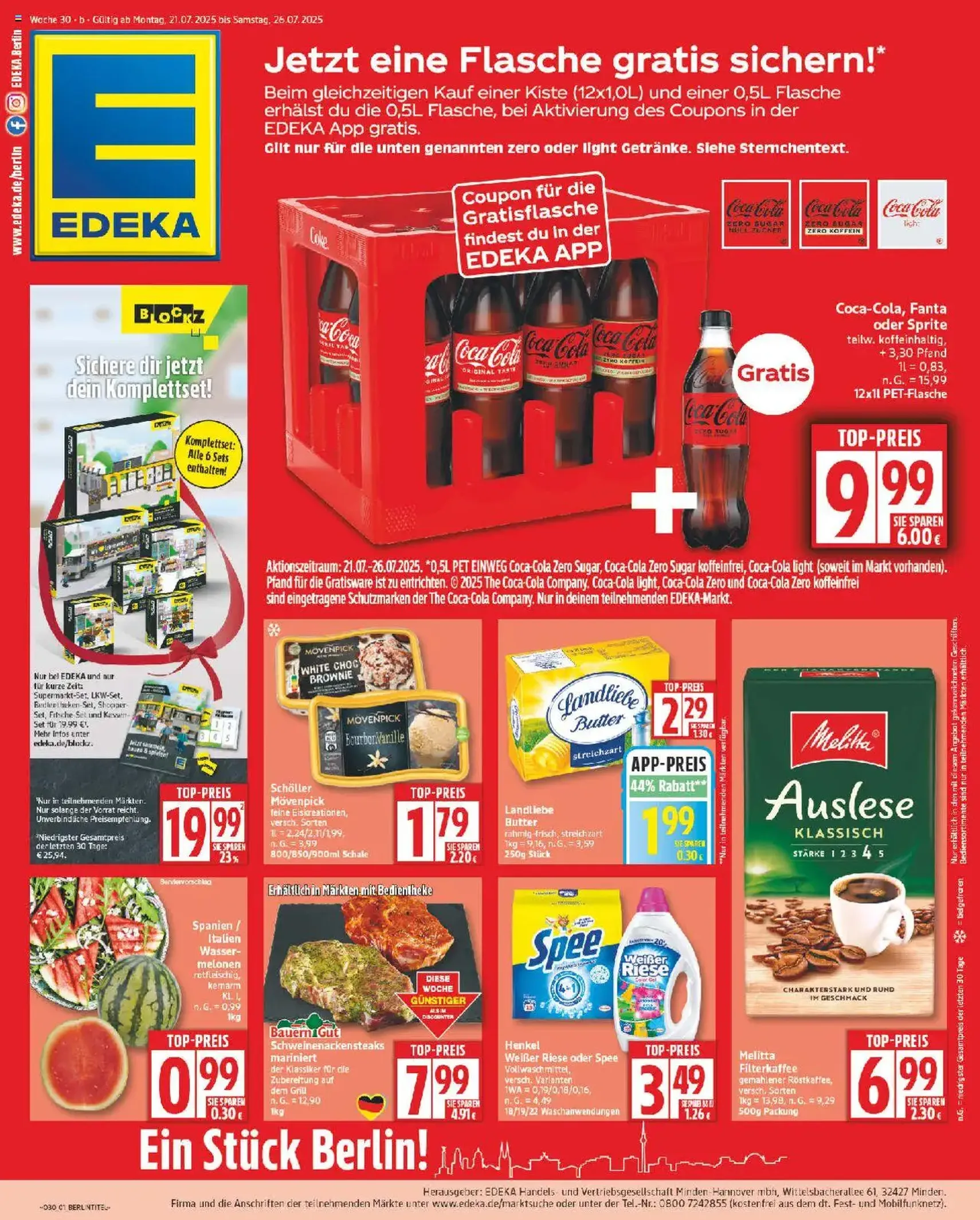 Edeka Prospekt - Gültiger Prospekt ab 21.07.2025, Seite 1 von insgesamt 19 Edeka Prospekt - Gültiger Prospekt ab 21.07.2025, Seite 1 von insgesamt 19