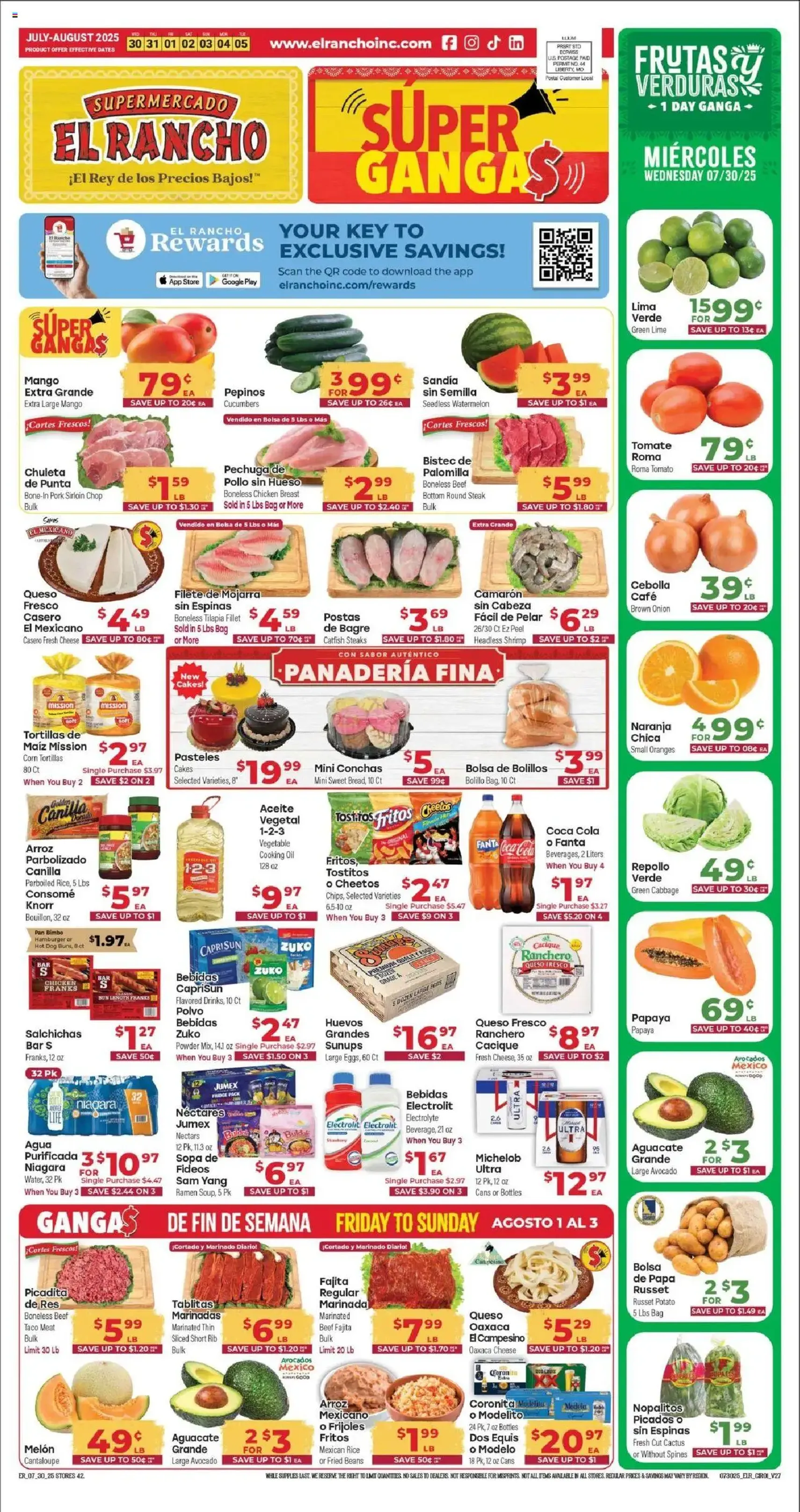 El Rancho Weekly Ad - valid flyer from 07/30/2025, page 1 of 4