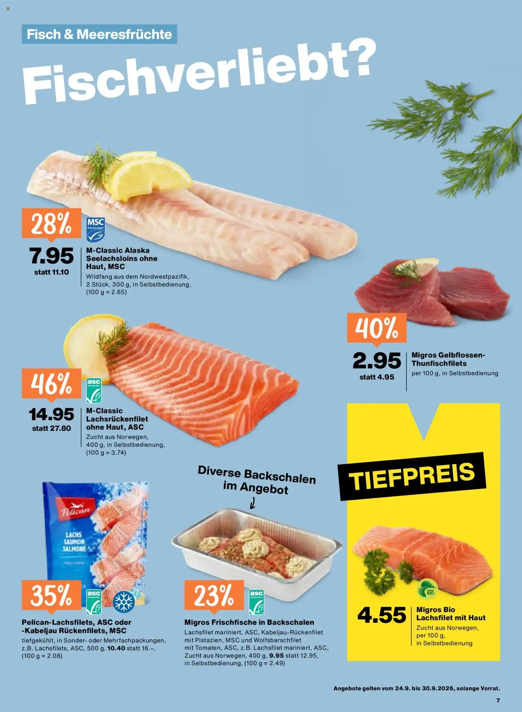 Migros aktionen - Gültiger Prospekt ab 24.09.2026, Seite 7 von insgesamt 24