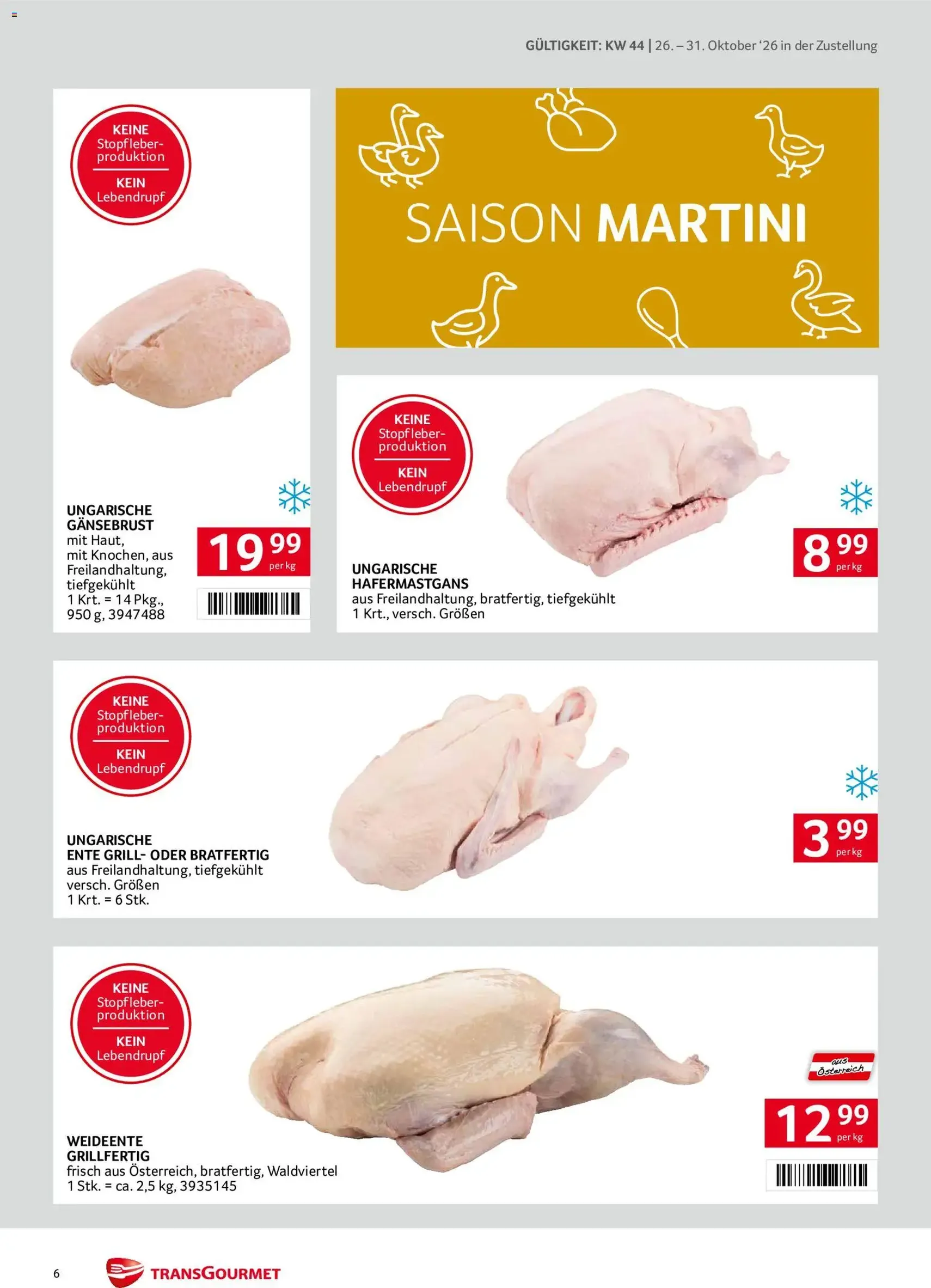 Transgourmet Flugblatt - Gültiger Prospekt ab 26.10.2026, Seite 6 von insgesamt 28