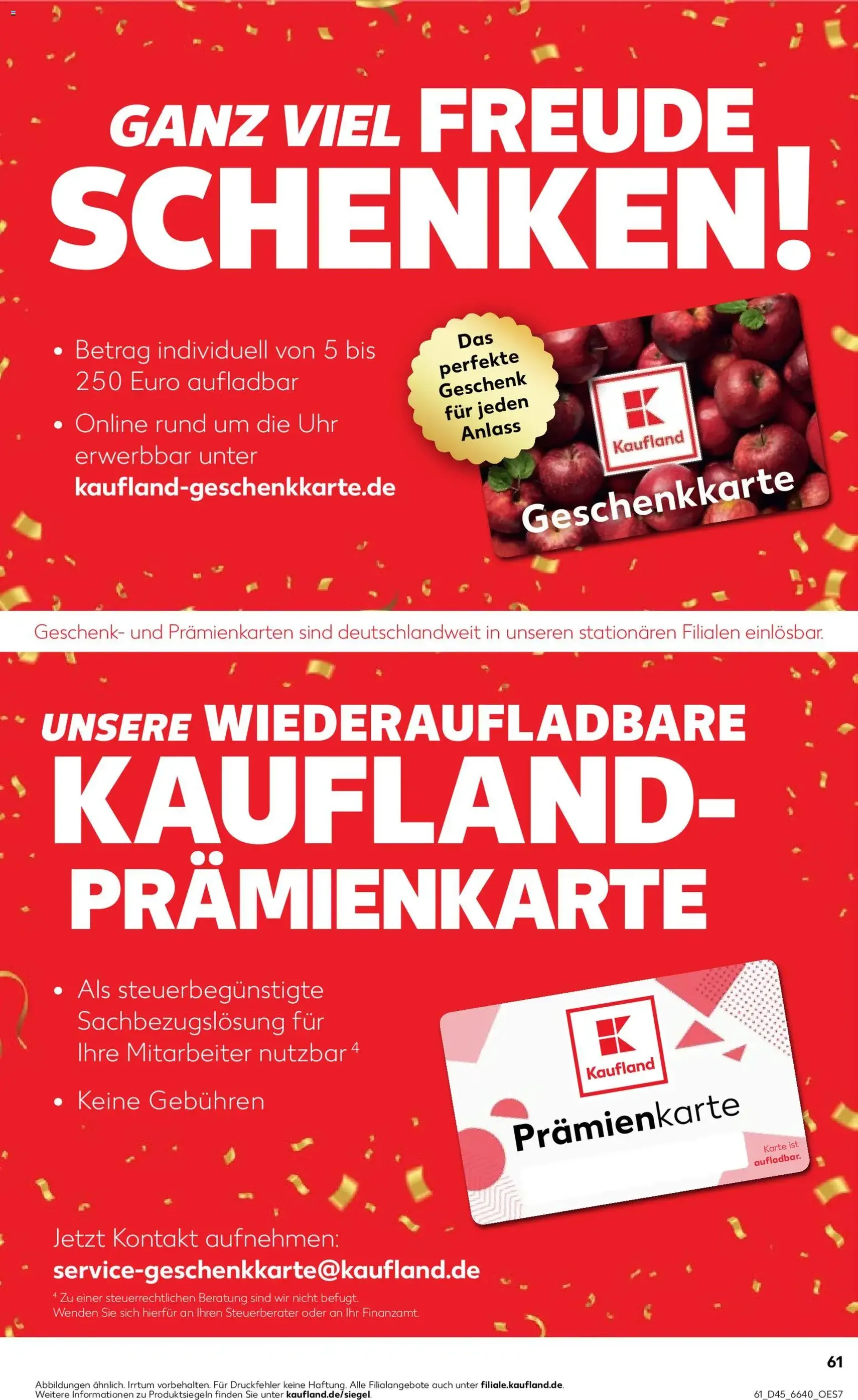 Kaufland Prospekt - Gültiger Prospekt ab 06.11.2025, Seite 61 von insgesamt 64