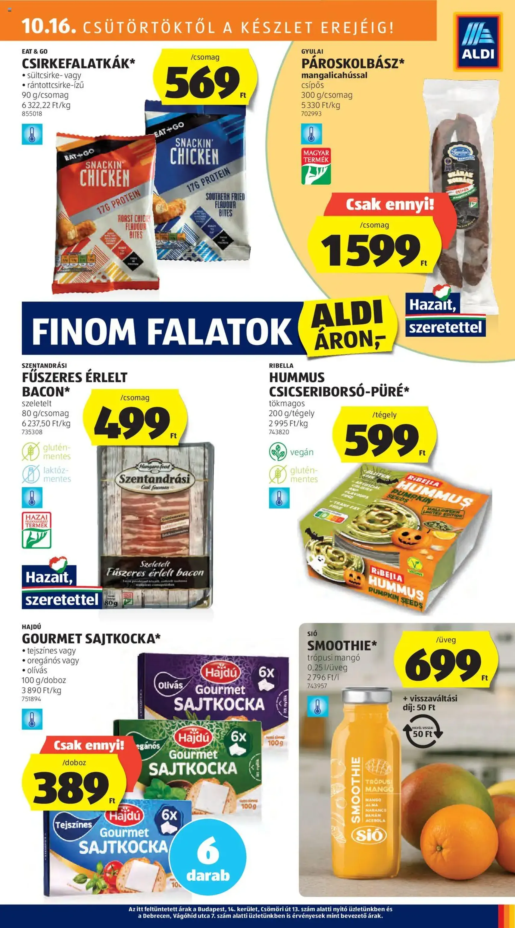 Aldi Akciós újság - 2025.10.16. érvényes szórólap 15 oldal 50 oldalból Aldi Akciós újság - 2025.10.16. érvényes szórólap 15 oldal 50 oldalból