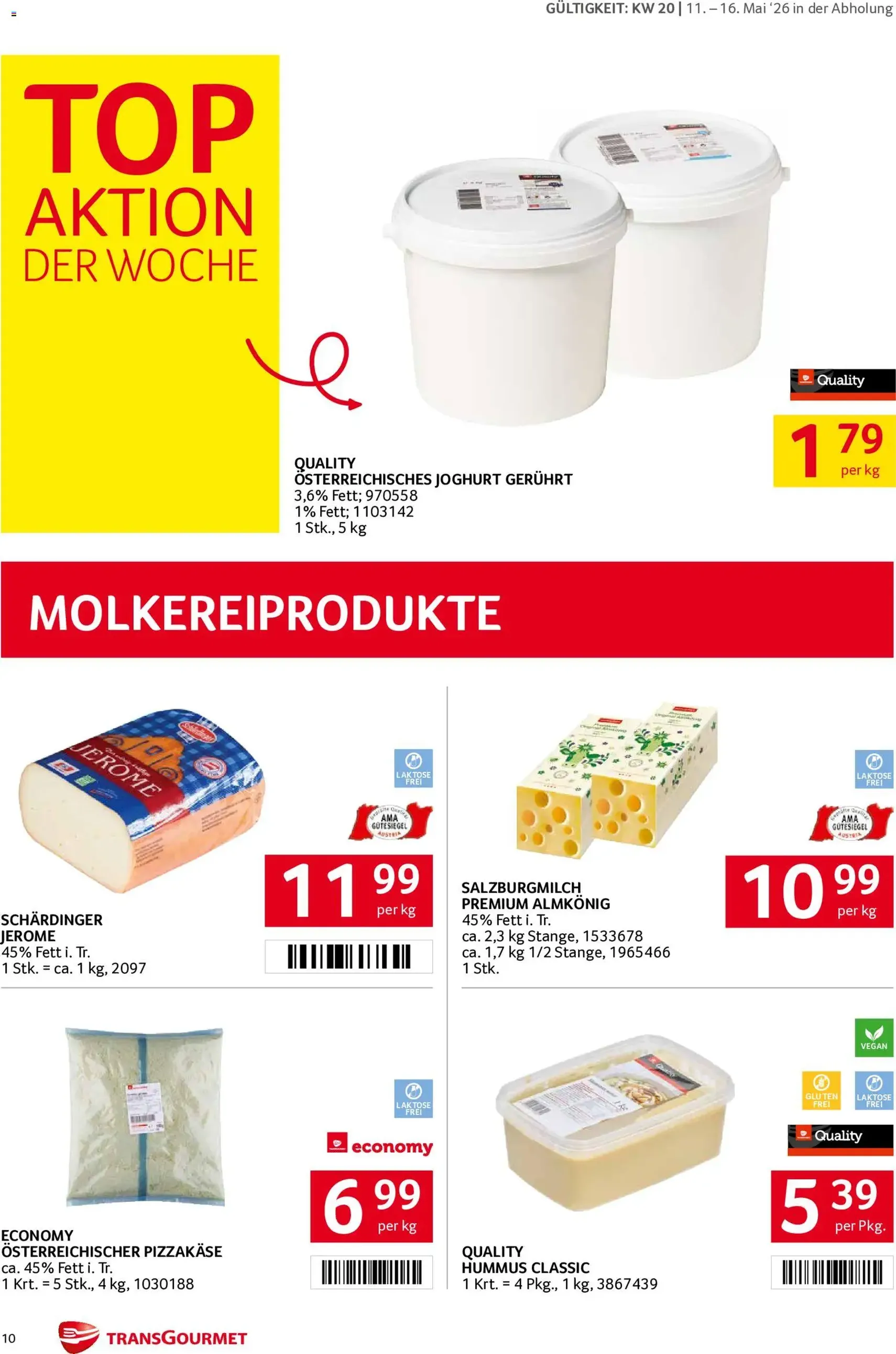 Transgourmet Flugblatt - Gültiger Prospekt ab 11.05.2026, Seite 10 von insgesamt 40