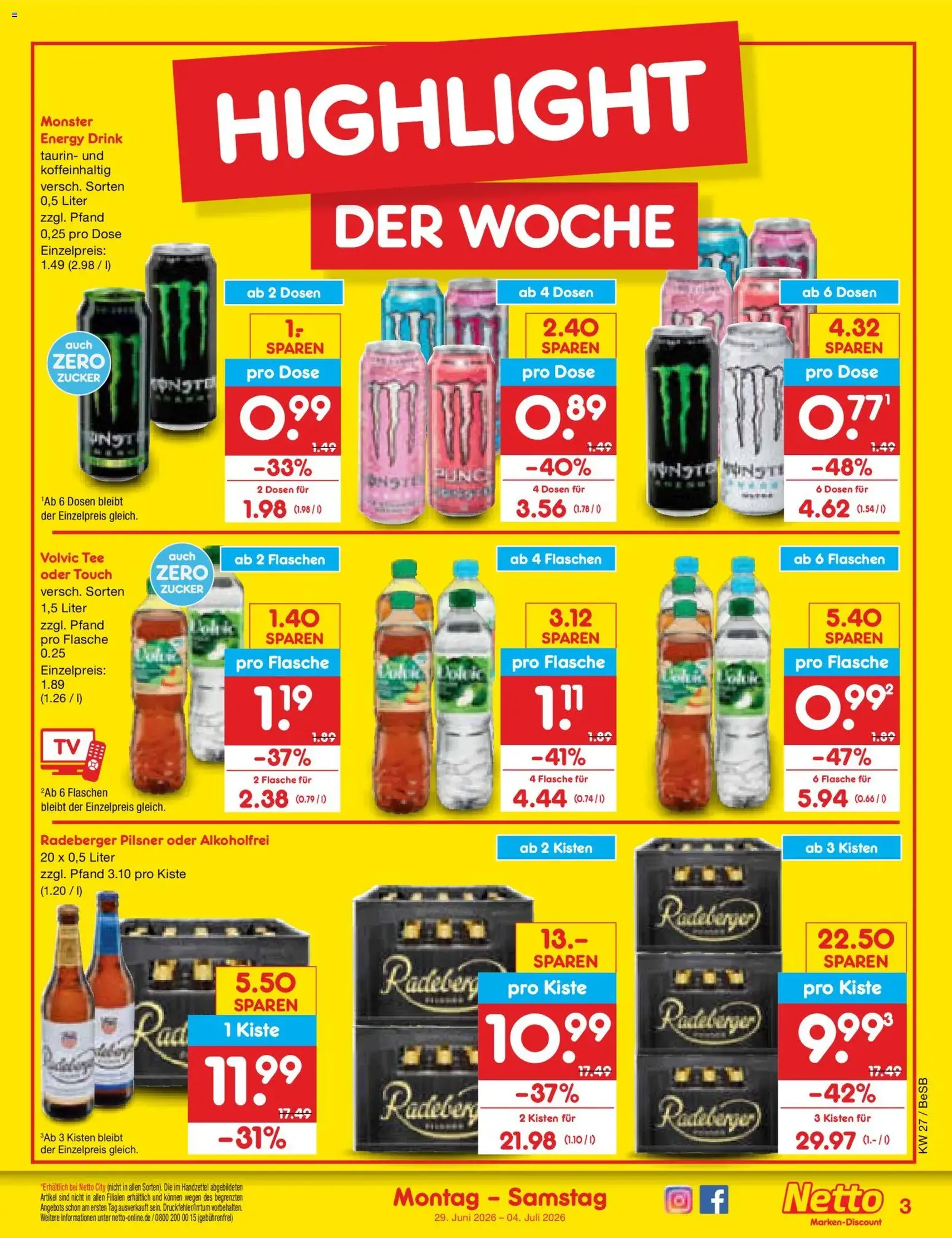 Netto Marken-Discount Prospekt - Gültiger Prospekt ab 29.06.2026, Seite 3 von insgesamt 70