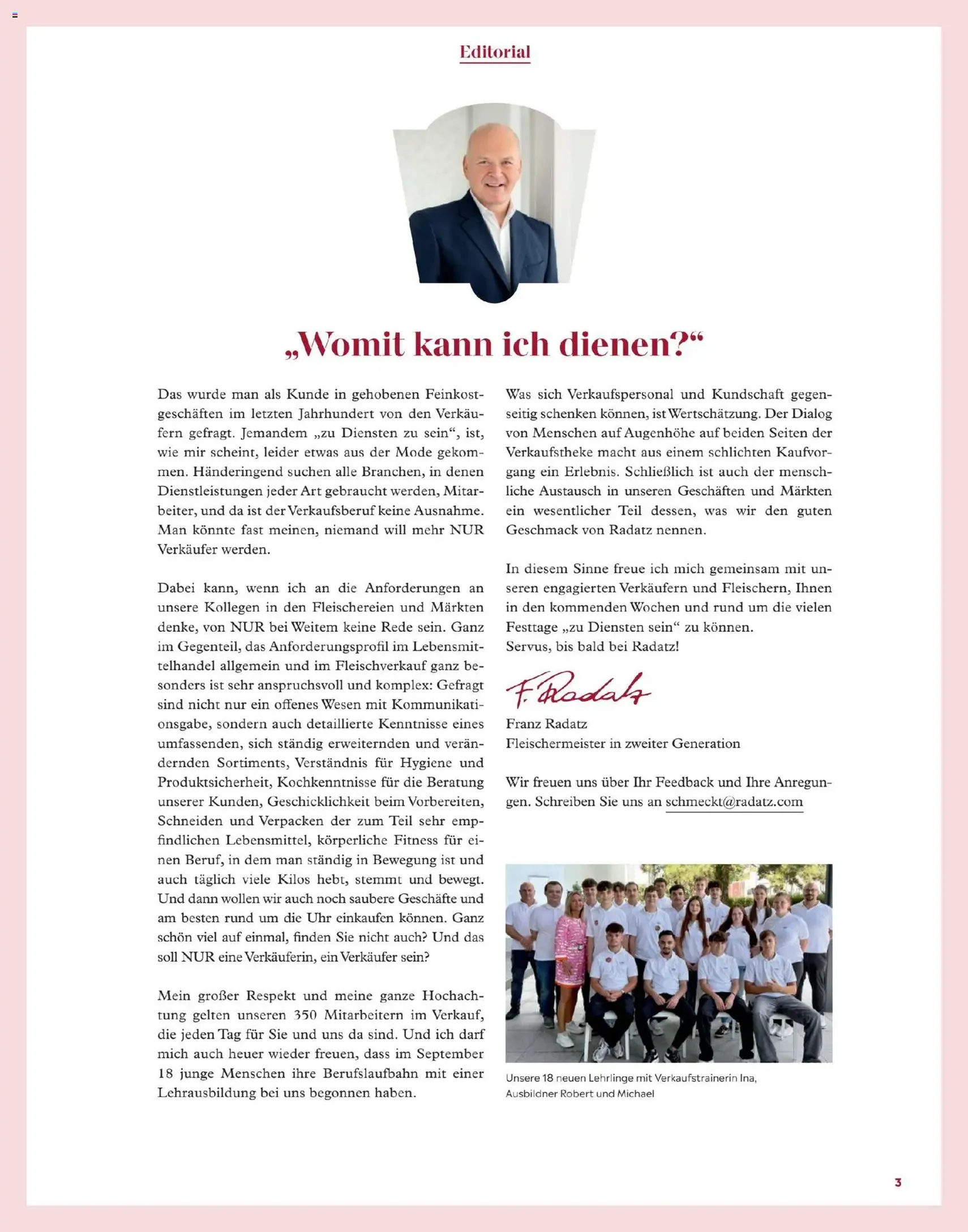Radatz Schmeckt - Gültiger Prospekt ab 01.11.2025, Seite 3 von insgesamt 60