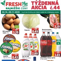 Fresh leták - náhľad letáku platný od 30.10.2025 Fresh leták - náhľad letáku platný od 30.10.2025