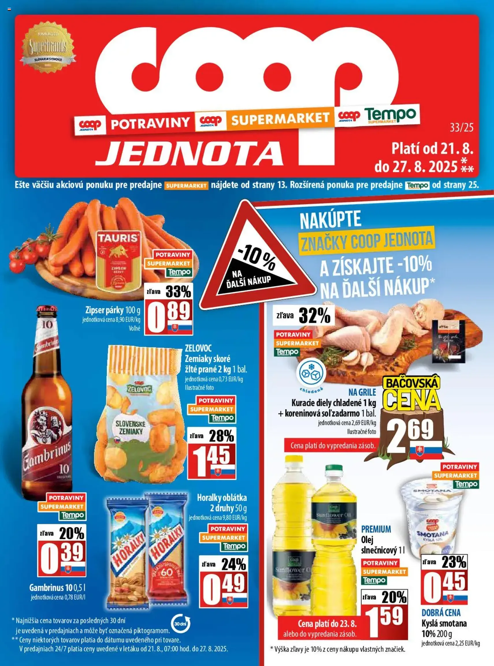 COOP Jednota leták - platný leták od 21.08.2025 strana 1 z 28