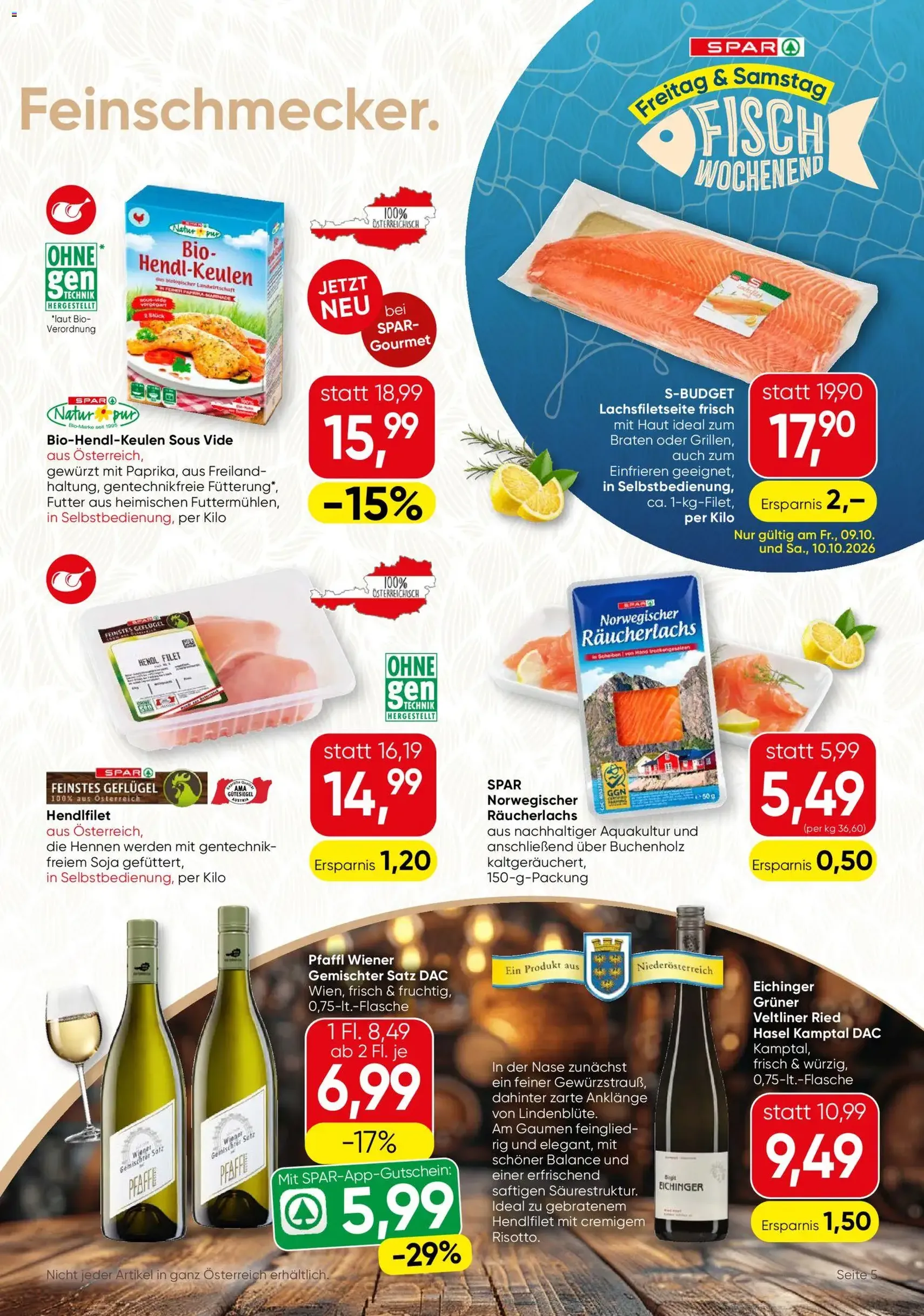 SPAR Gourmet Flugblatt - Gültiger Prospekt ab 08.10.2026, Seite 5 von insgesamt 12