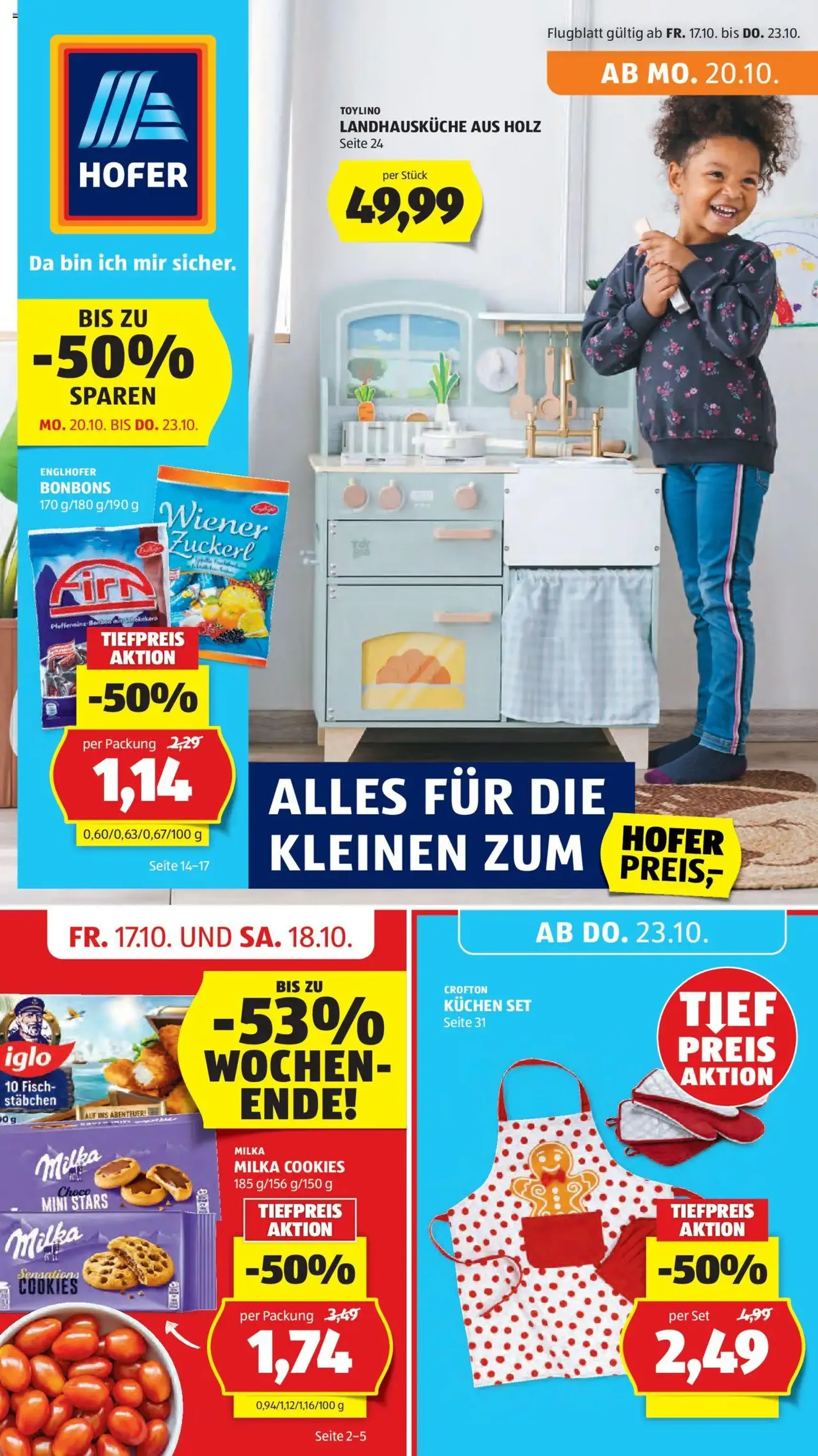 Hofer Flugblatt - Gültiger Prospekt ab 17.10.2025, Seite 1 von insgesamt 45 Hofer Flugblatt - Gültiger Prospekt ab 17.10.2025, Seite 1 von insgesamt 45