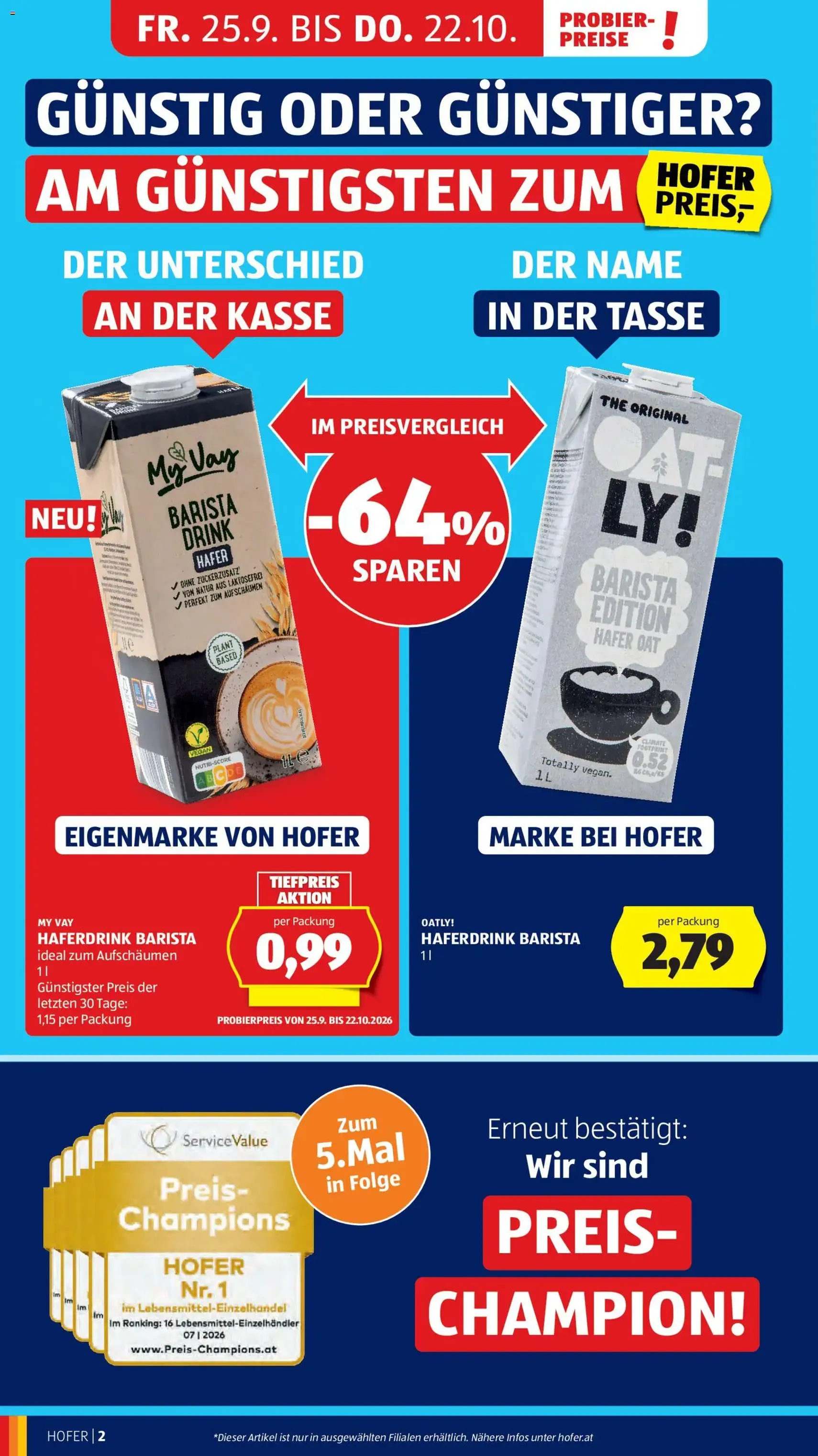 Hofer Flugblatt - Gültiger Prospekt ab 25.09.2026, Seite 8 von insgesamt 49