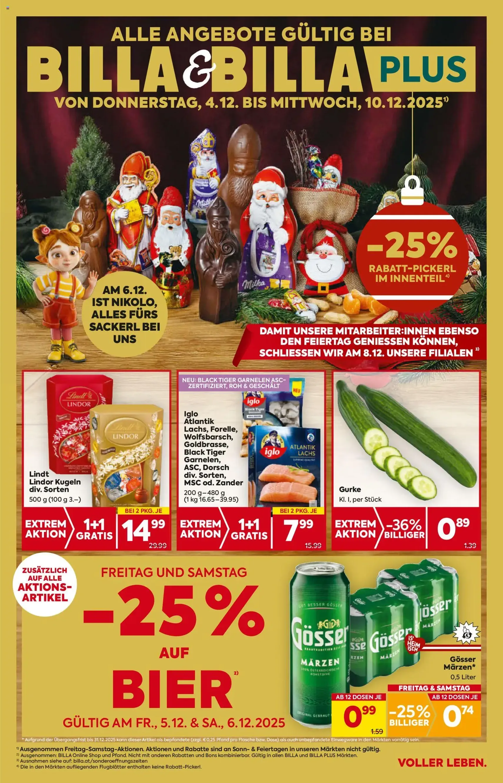 Billa Flugblatt - Gültiger Prospekt ab 04.12.2025, Seite 1 von insgesamt 20