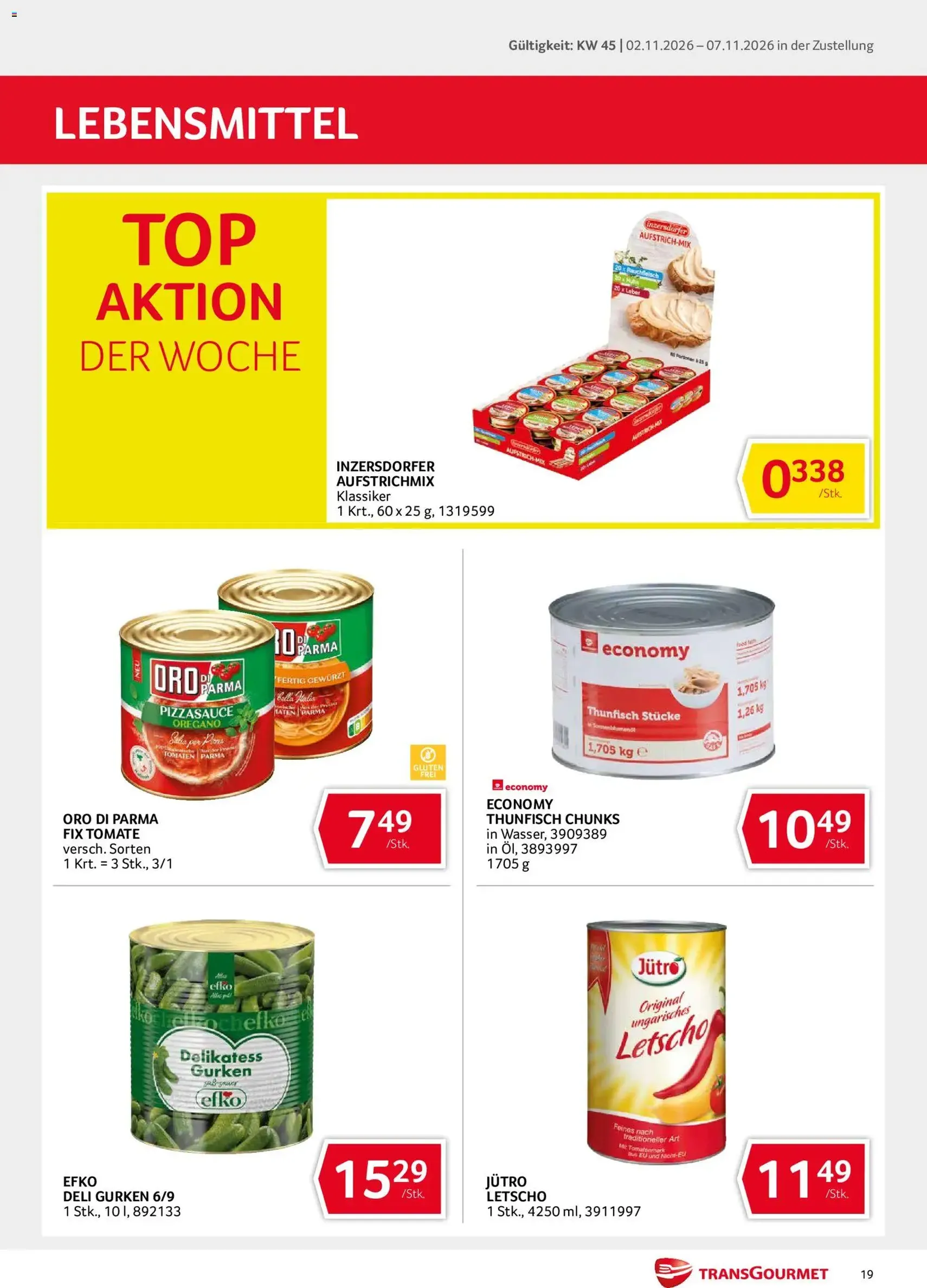 Transgourmet Flugblatt - Gültiger Prospekt ab 02.11.2026, Seite 19 von insgesamt 36