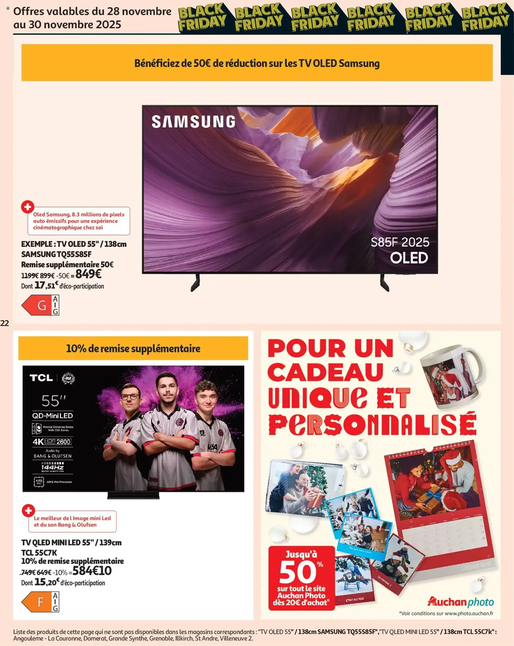 Auchan Black Friday - brochure valable à partir du 25/11/2025, page 22 sur 28