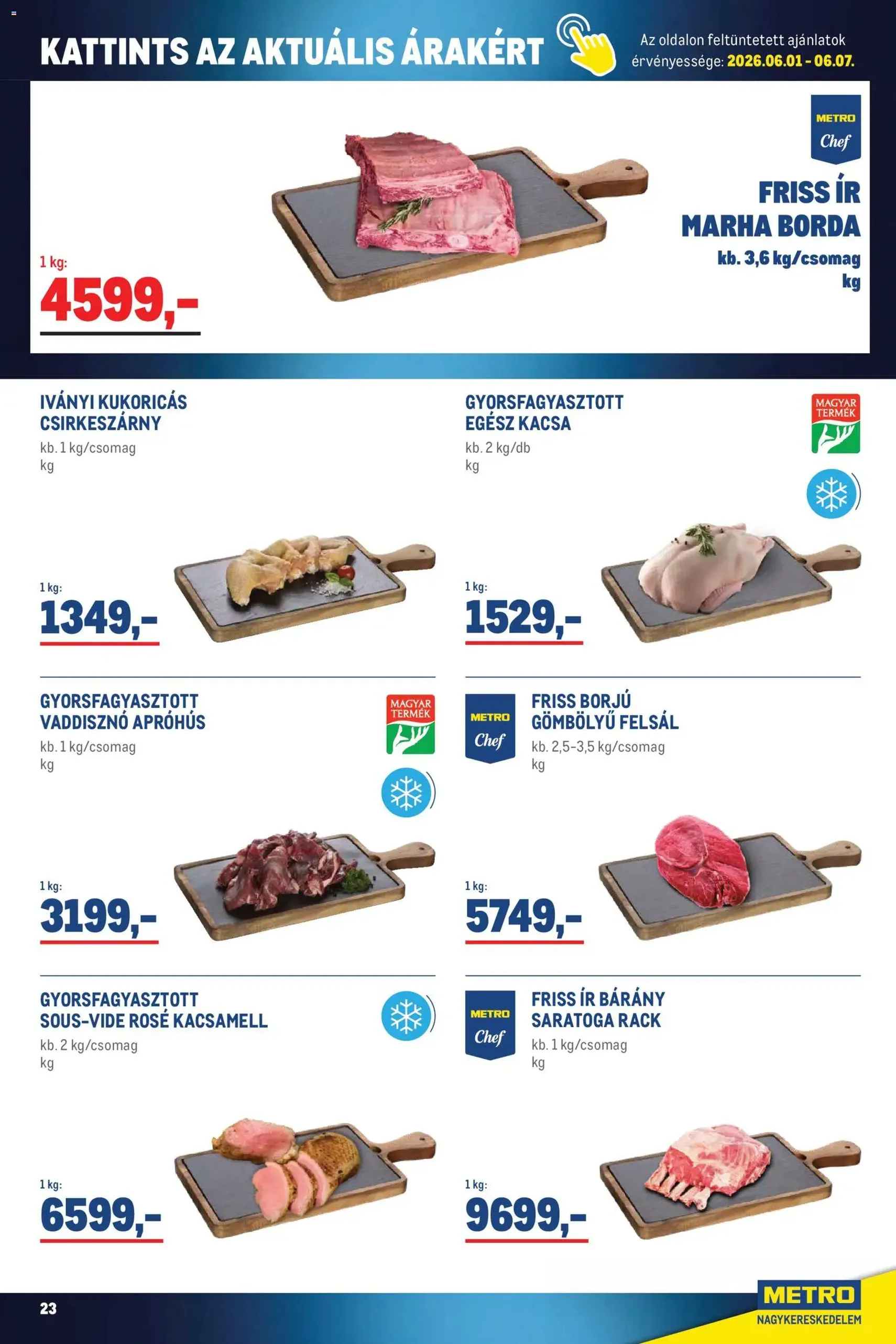 Metro Élelmiszer és Szezonális katalógus 2026/06 - 2026.06.01. érvényes szórólap 23 oldal 42 oldalból