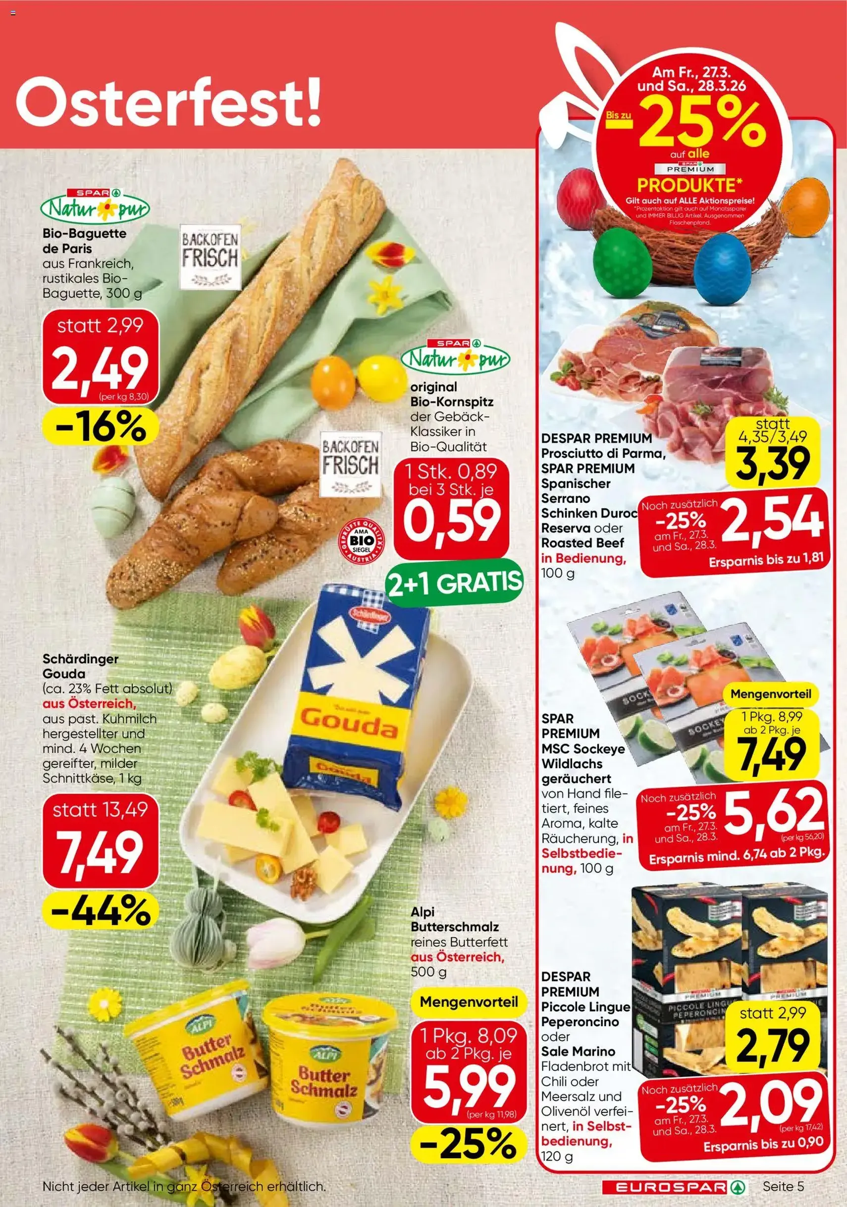 Eurospar Flugblatt - Gültiger Prospekt ab 26.03.2026, Seite 5 von insgesamt 16