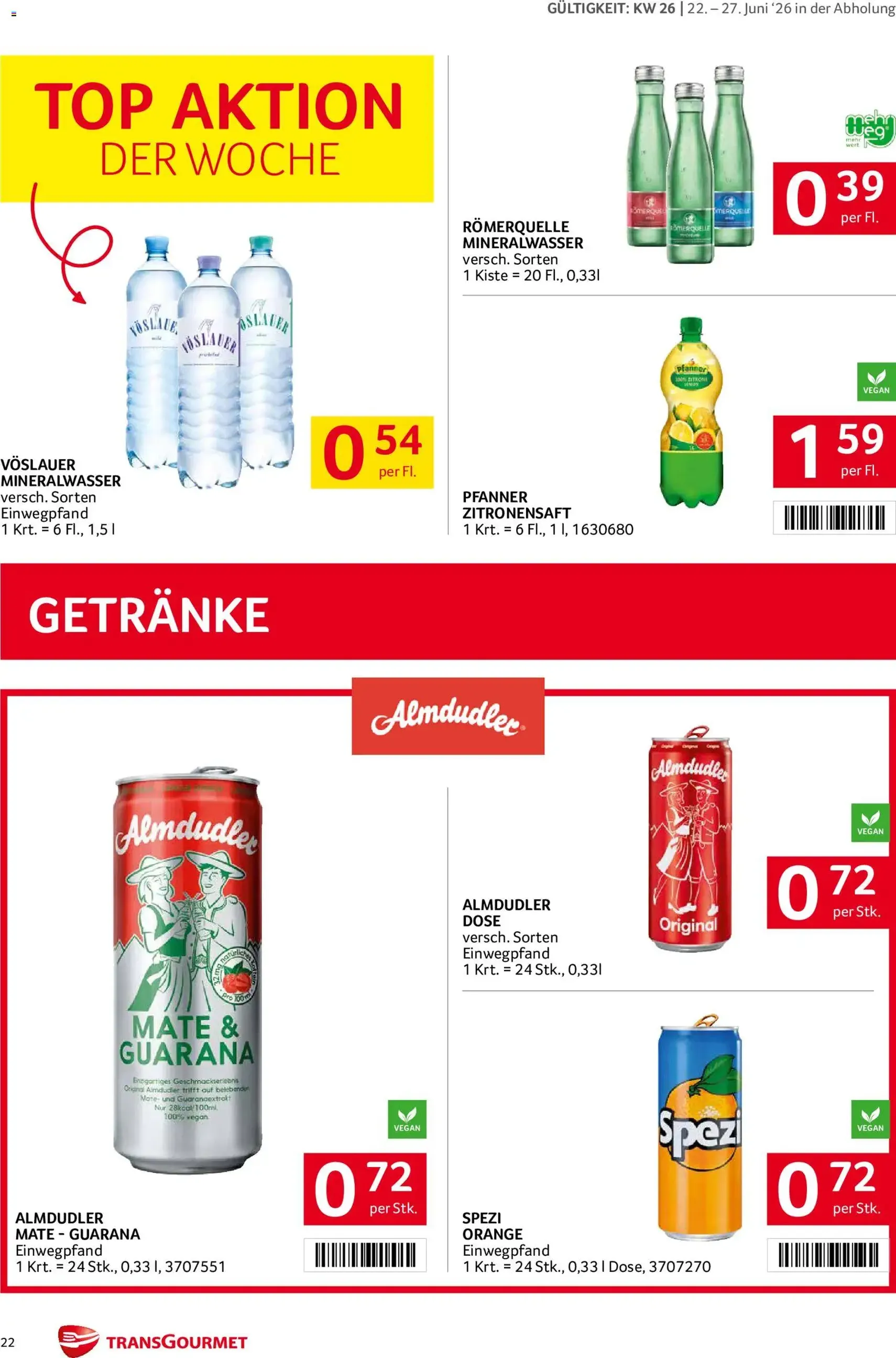 Transgourmet Flugblatt - Gültiger Prospekt ab 22.06.2026, Seite 21 von insgesamt 31