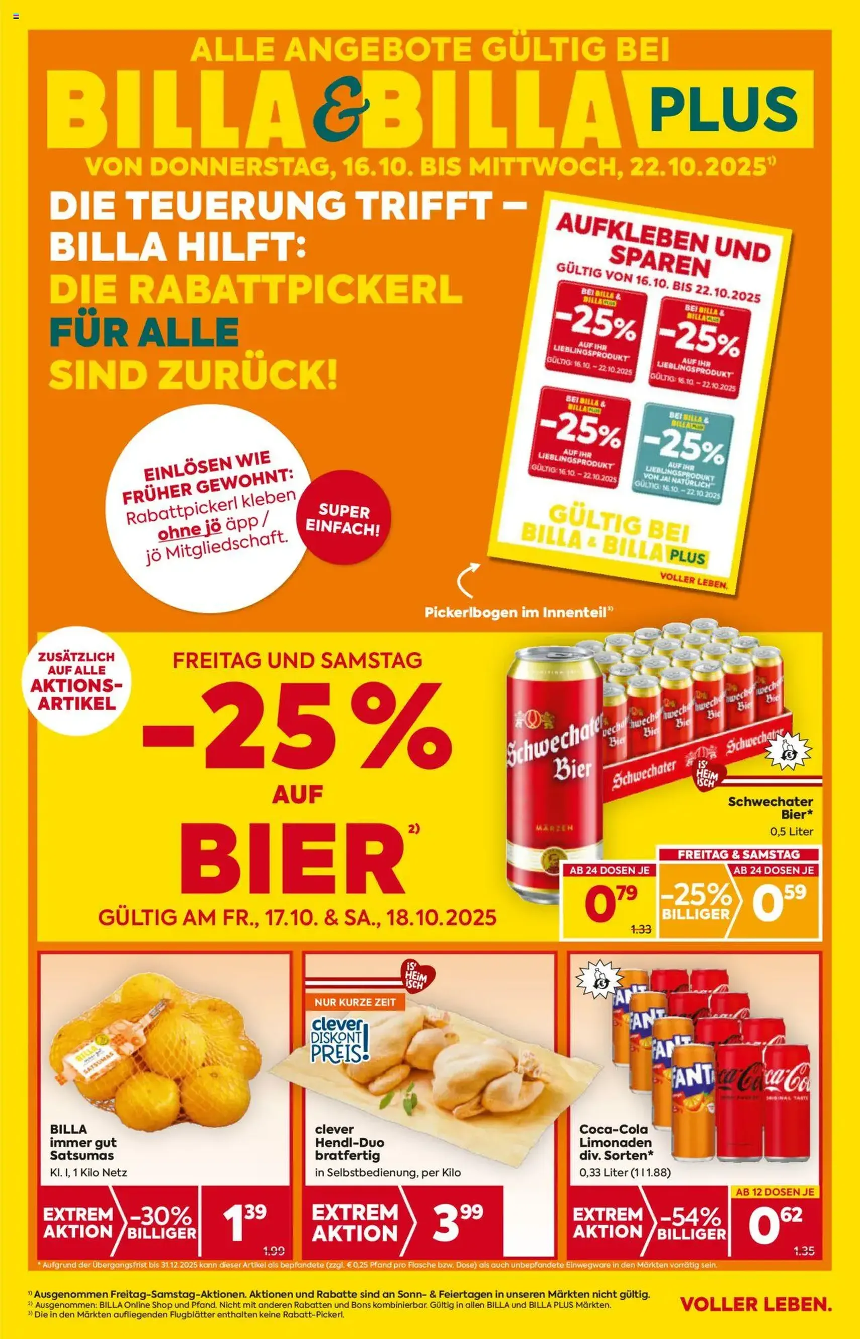 Billa Flugblatt - Gültiger Prospekt ab 16.10.2025, Seite 1 von insgesamt 24 Billa Flugblatt - Gültiger Prospekt ab 16.10.2025, Seite 1 von insgesamt 24