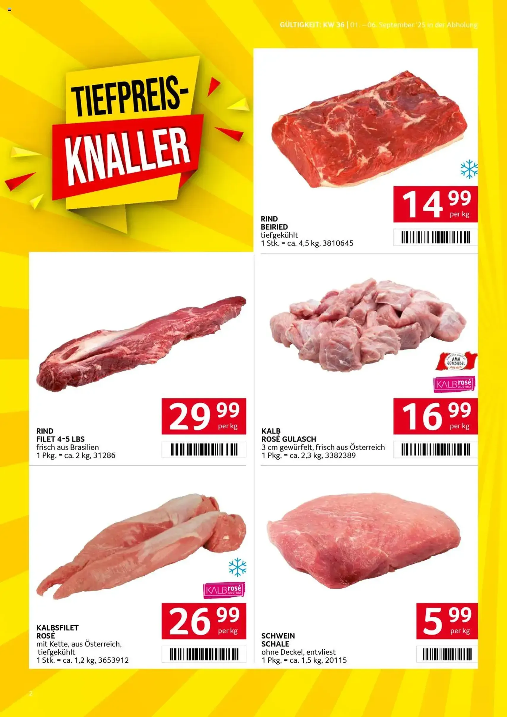 Transgourmet Flugblatt - Gültiger Prospekt ab 31.08.2025, Seite 2 von insgesamt 32 Transgourmet Flugblatt - Gültiger Prospekt ab 31.08.2025, Seite 2 von insgesamt 32