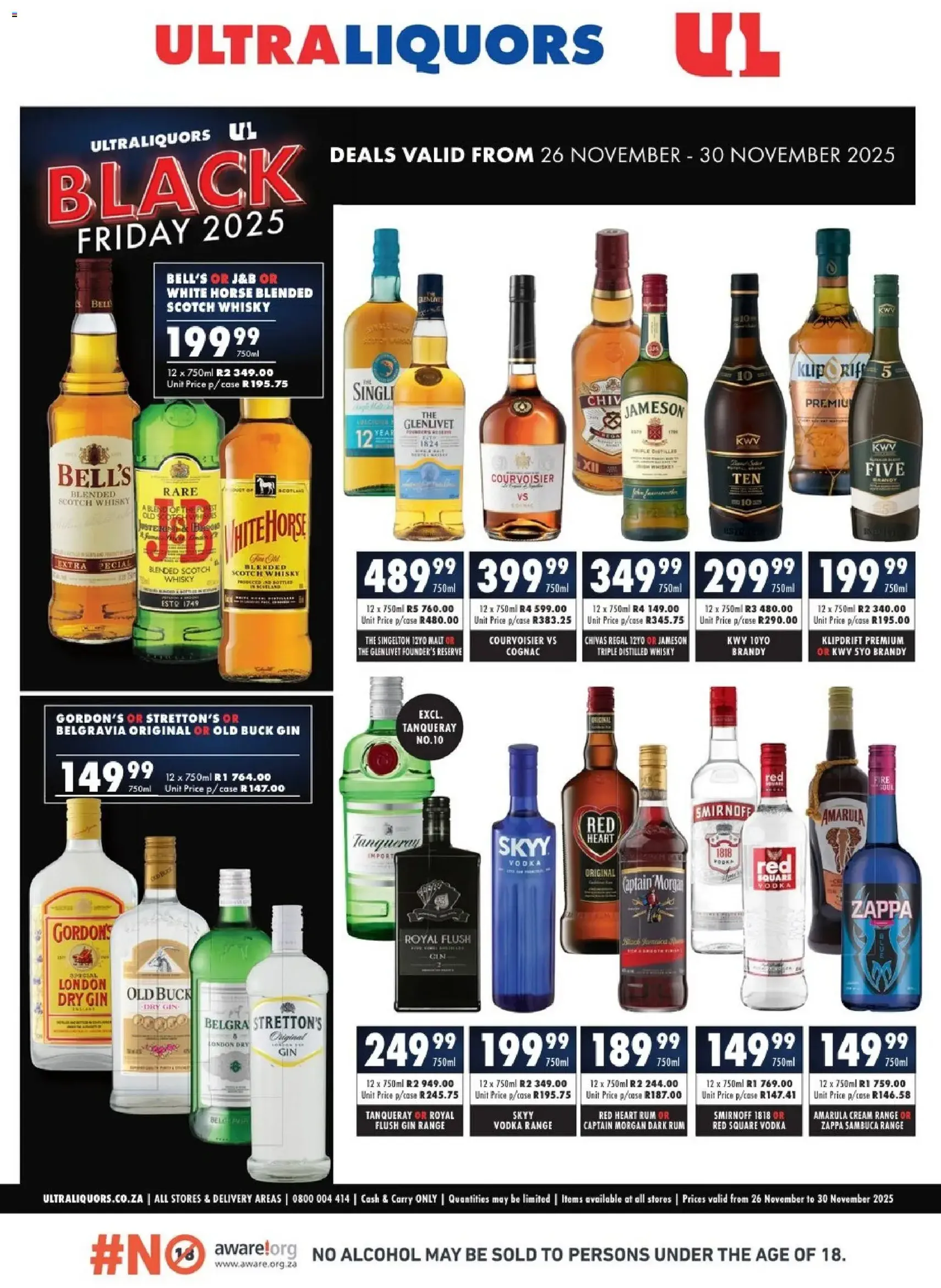 Ultra Liquors Black Friday - valid flyer from 26/11/2025, page 1 of 2