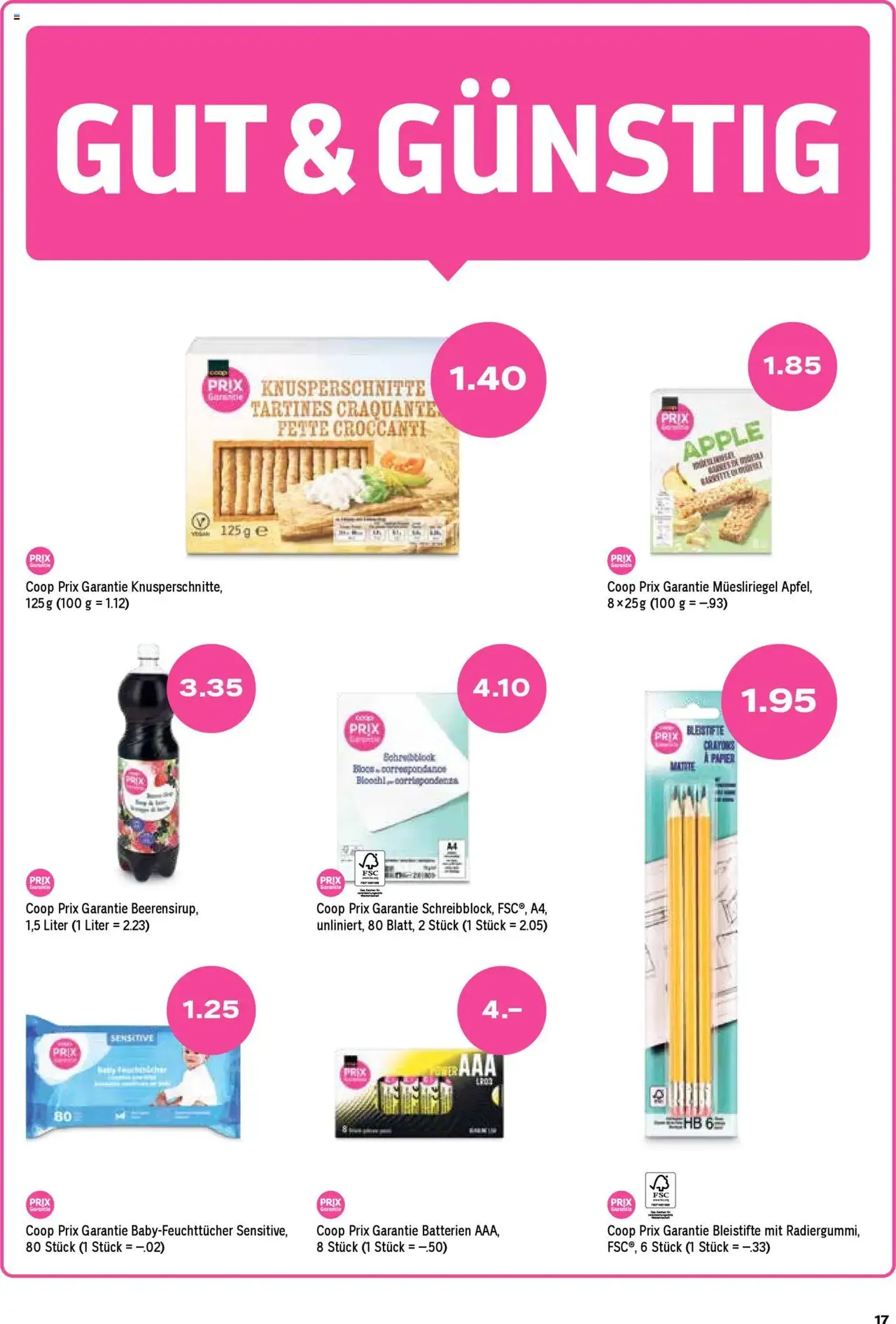 Coop Aktionen - Gültiger Prospekt ab 07.08.2025, Seite 17 von insgesamt 24 Coop Aktionen - Gültiger Prospekt ab 07.08.2025, Seite 17 von insgesamt 24