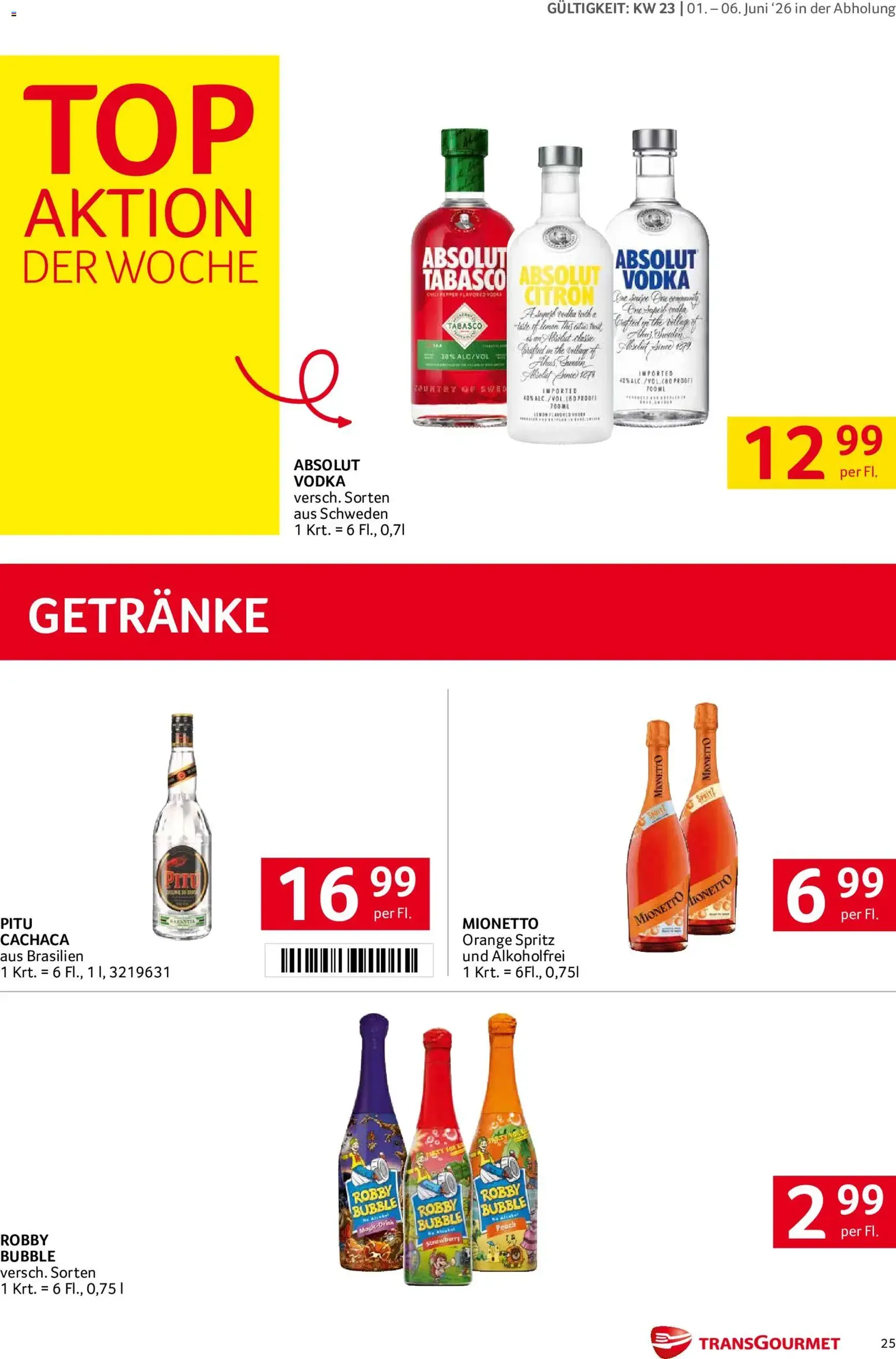 Transgourmet Flugblatt - Gültiger Prospekt ab 01.06.2026, Seite 25 von insgesamt 36