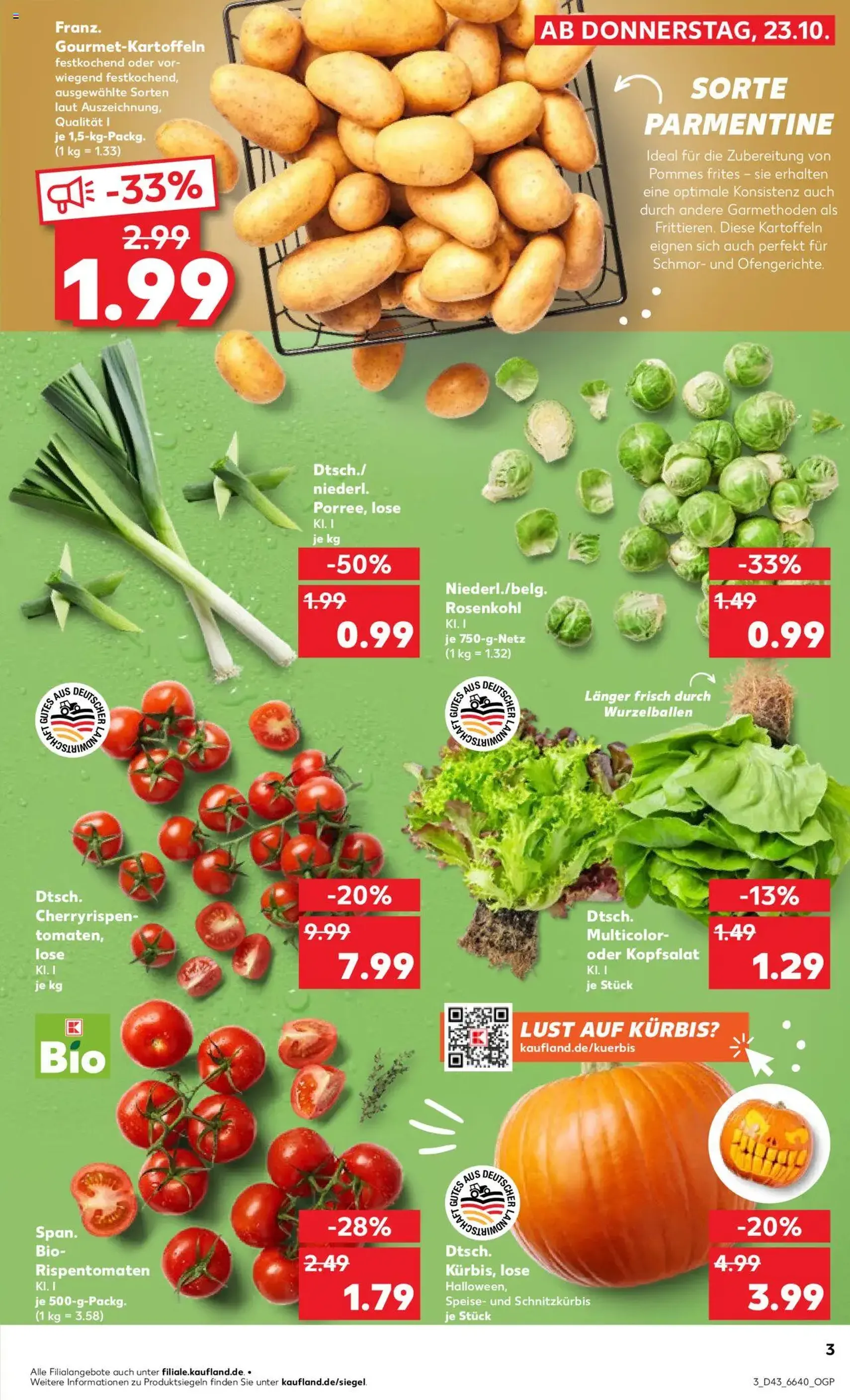 Kaufland Prospekt - Gültiger Prospekt ab 23.10.2025, Seite 3 von insgesamt 61 Kaufland Prospekt - Gültiger Prospekt ab 23.10.2025, Seite 3 von insgesamt 61