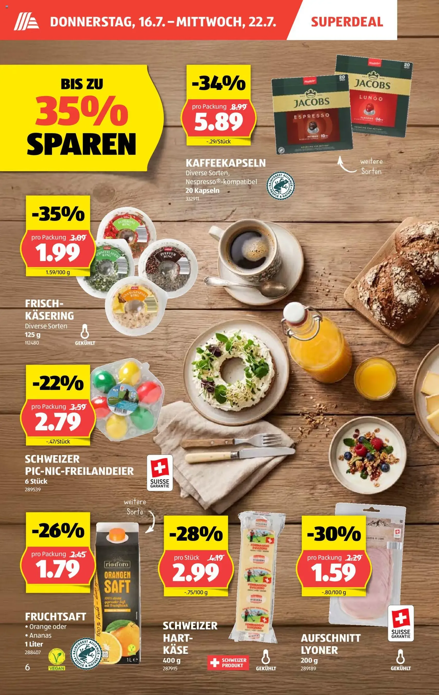 Aldi aktionen - Gültiger Prospekt ab 16.07.2026, Seite 6 von insgesamt 36