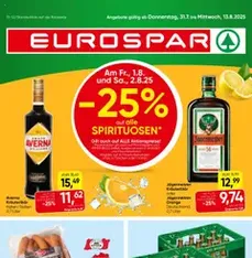 Eurospar Flugblatt - Prospekt Vorschau gültig ab 31.07.2025