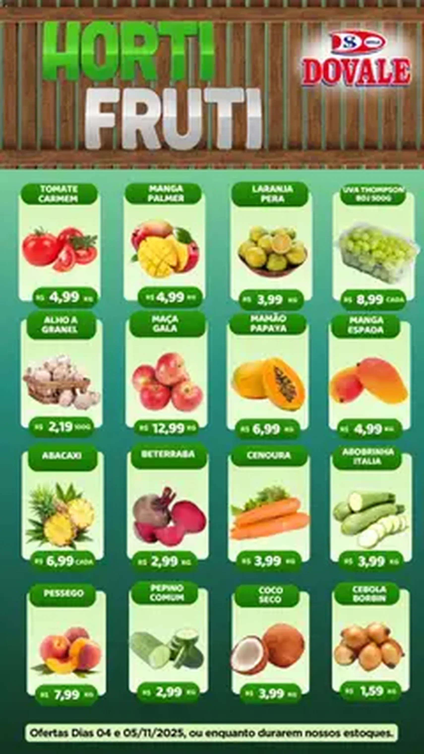Dovale - Ofertas Hortifruti - folheto válido a partir de 04/11/2025 página 1 de 1