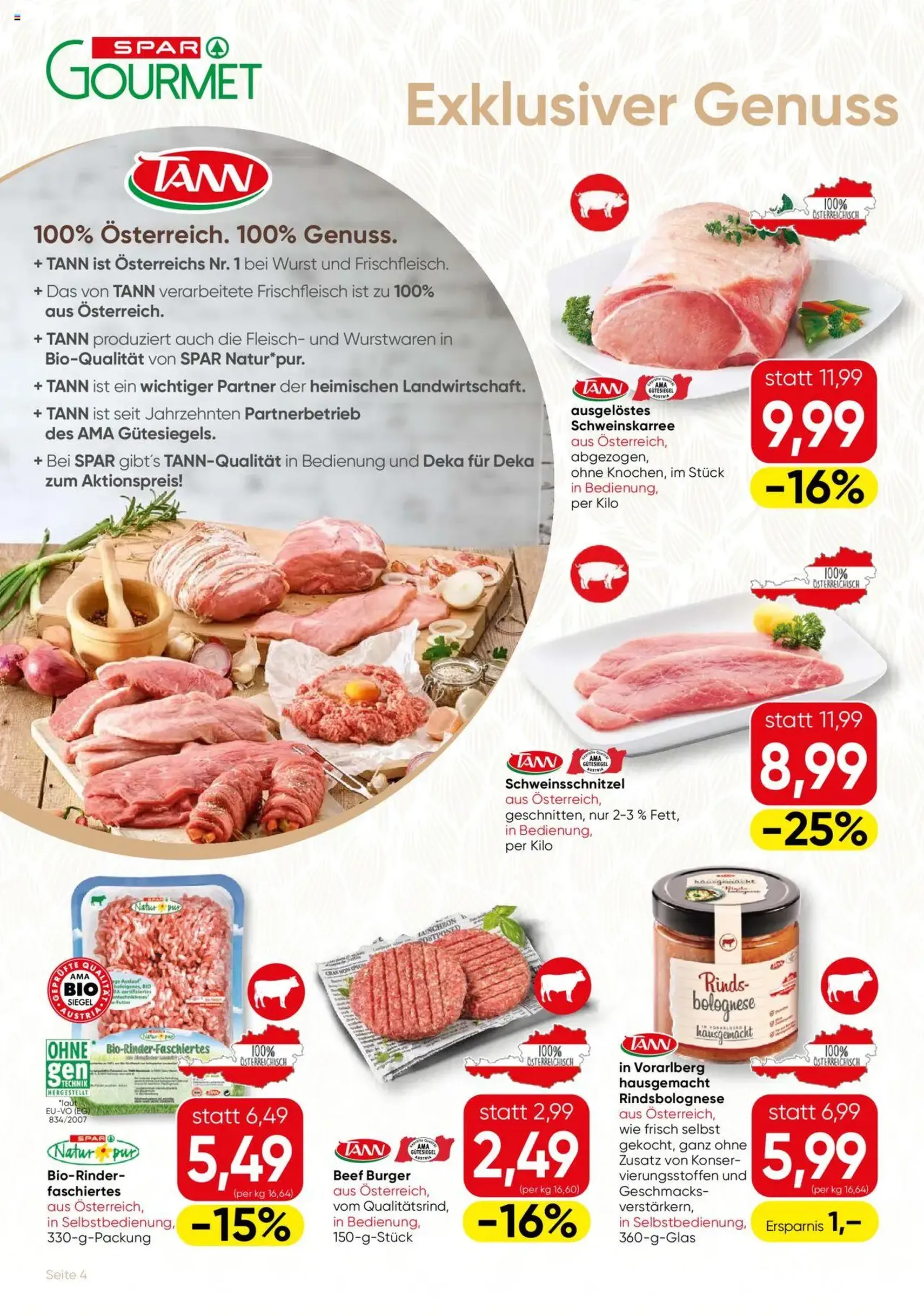 SPAR Gourmet Flugblatt Wien - Gültiger Prospekt ab 31.07.2025, Seite 4 von insgesamt 12 SPAR Gourmet Flugblatt Wien - Gültiger Prospekt ab 31.07.2025, Seite 4 von insgesamt 12