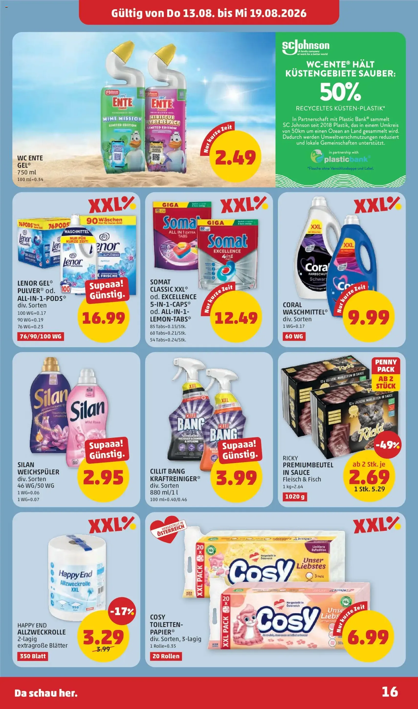 Penny Markt - Flugblatt - Gültiger Prospekt ab 13.08.2026, Seite 16 von insgesamt 32