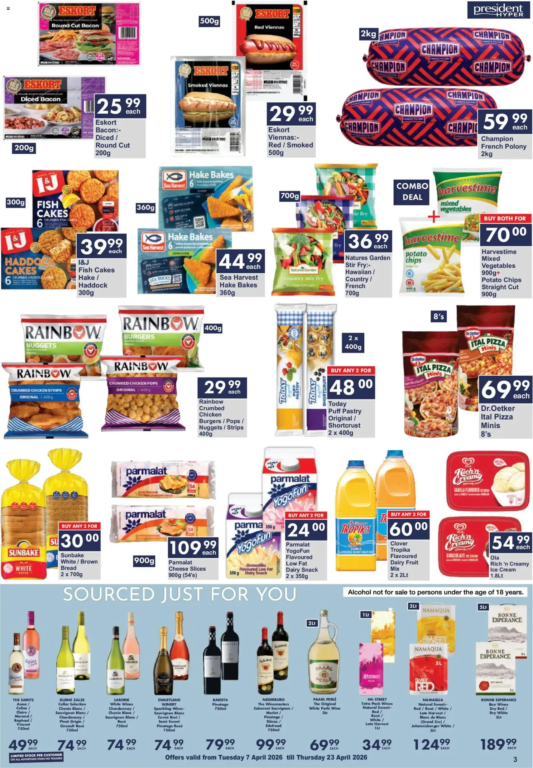 President Hyper - Hot Deals - valid flyer from 07/04/2026, page 3 of 9
