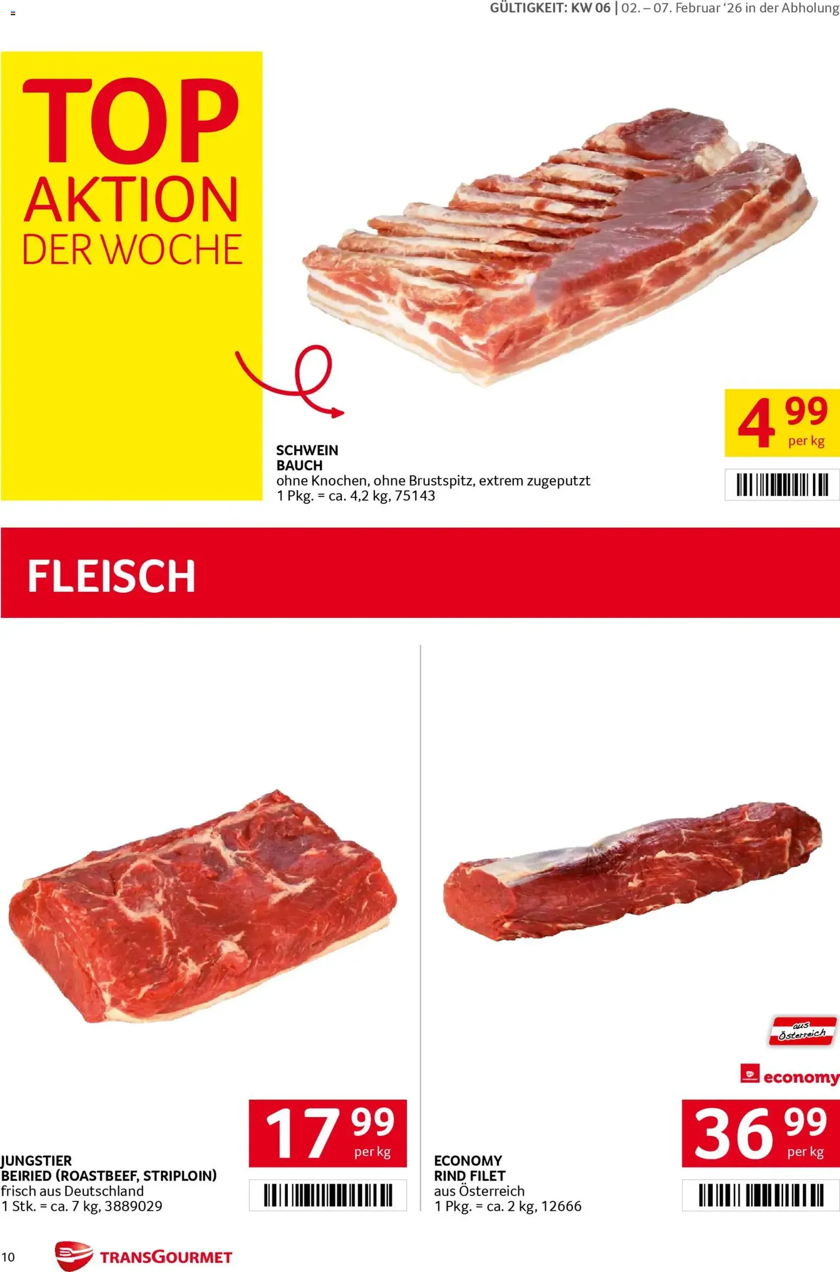 Transgourmet Flugblatt - Gültiger Prospekt ab 02.02.2026, Seite 10 von insgesamt 31