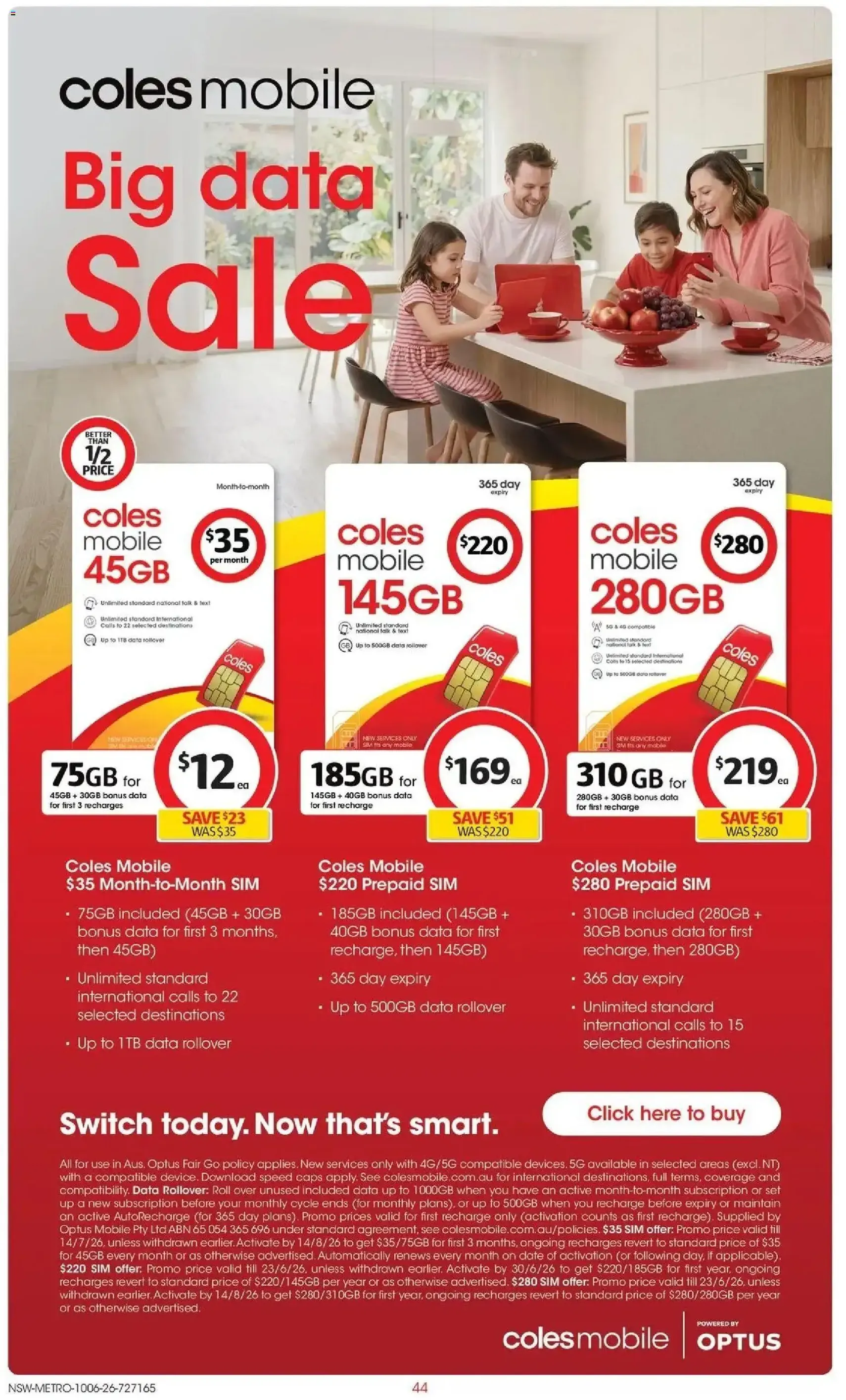 Coles catalogue - valid flyer from 10/06/2026, page 44 of 47
