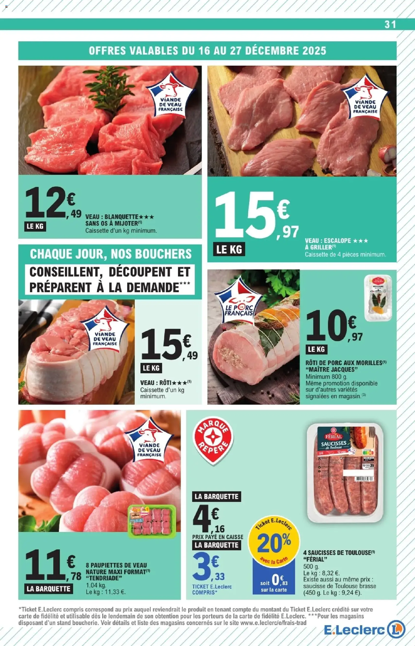 E.Leclerc catalogue semaine 51 - brochure valable à partir du 16/12/2025, page 31 sur 64